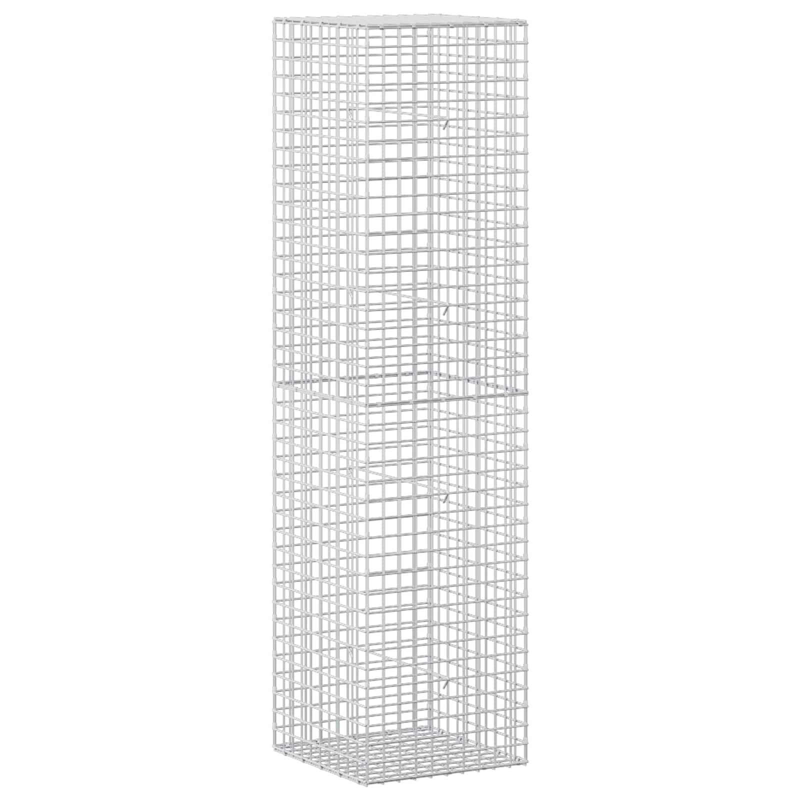 vidaXL Gabion s drátem 3,5 mm a síťkou 5x5 cm 50x50x200 cm