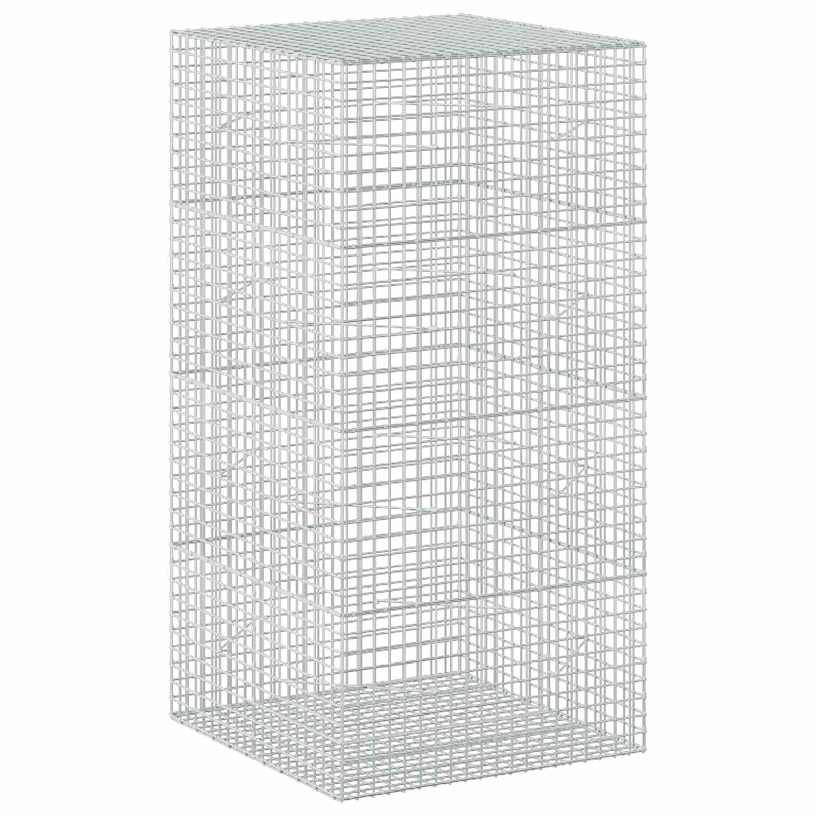 Gabion z žico 3,5 mm in mrežo 5x5 cm 100x100x200 cm