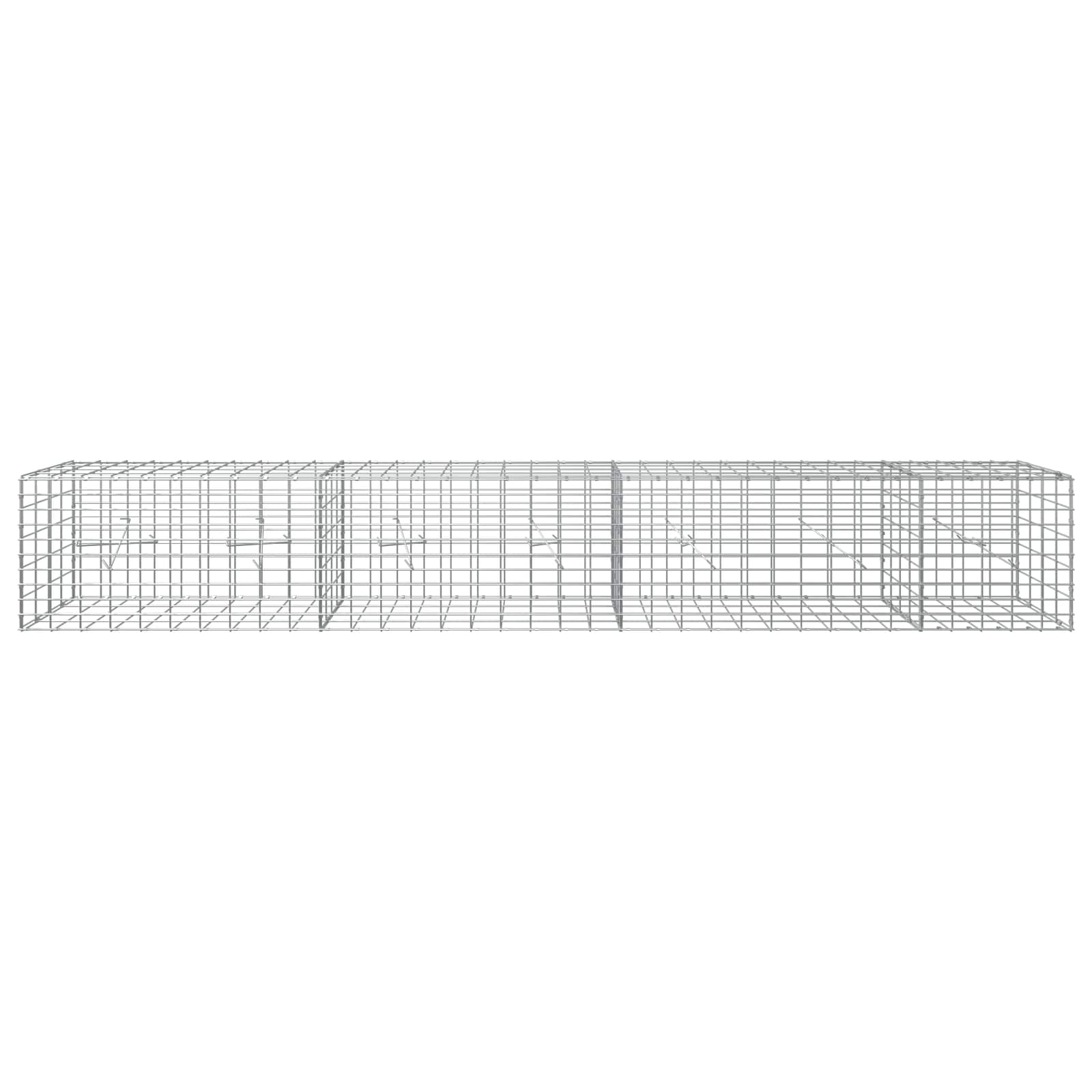 vidaXL - Gabion - met - 3,5 - mm - Draad - en - 5x10 - cm - Mesh - 350x20x50 - cm