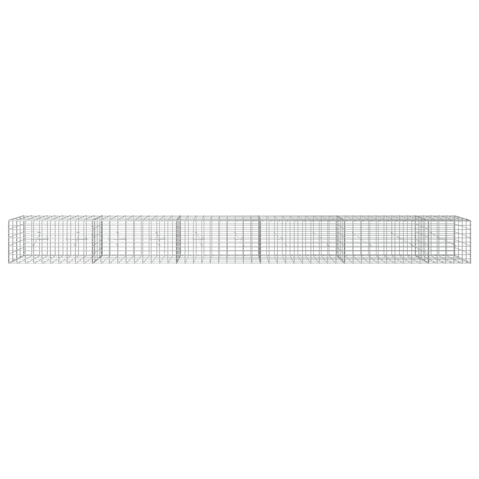 vidaXL - Gabion - met - 3,5 - mm - Draad - en - 5x10 - cm - Mesh - 550x20x50 - cm
