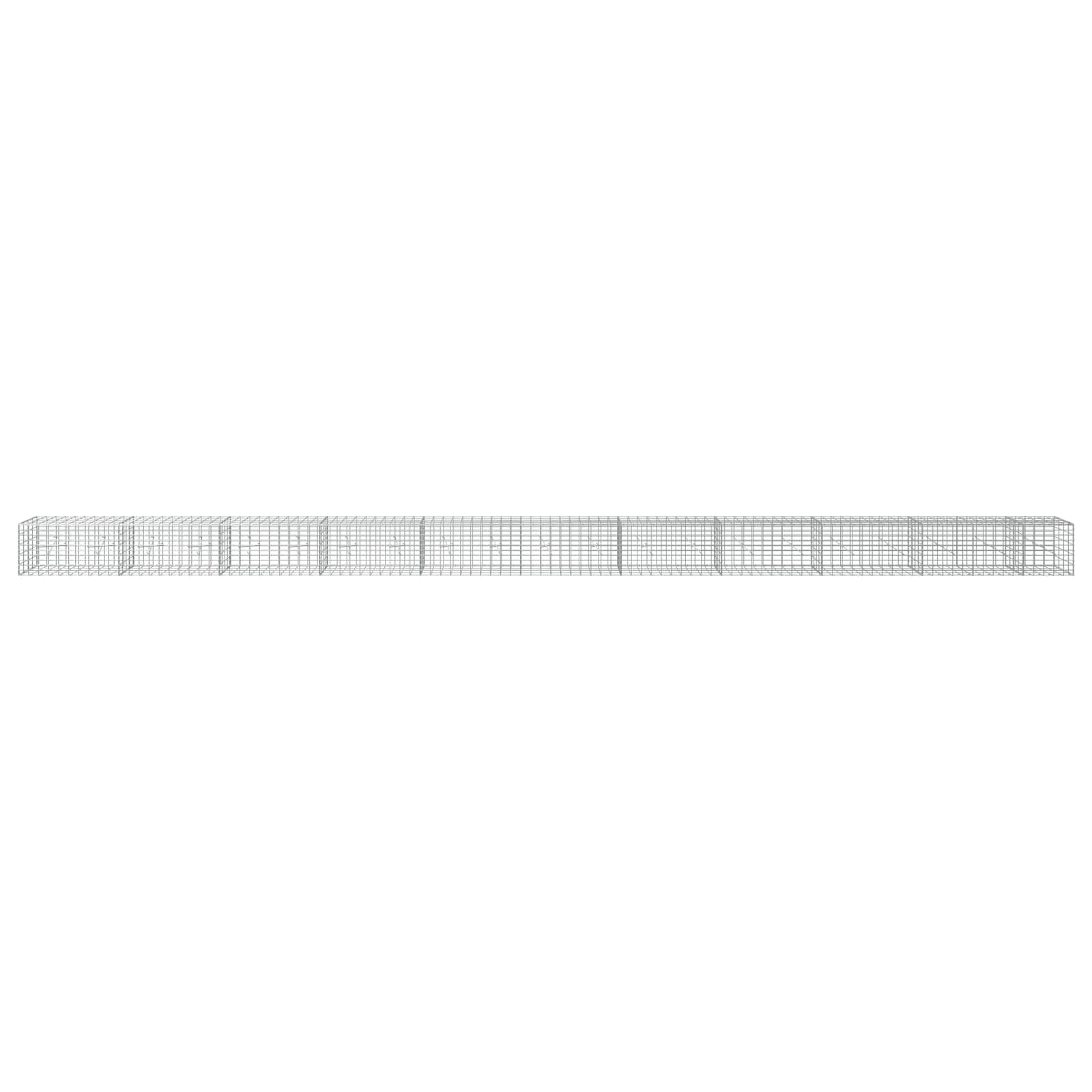 vidaXL - Gabion - met - 3,5 - mm - Draad - en - 5x10 - cm - Mesh - 1050x20x50 - cm