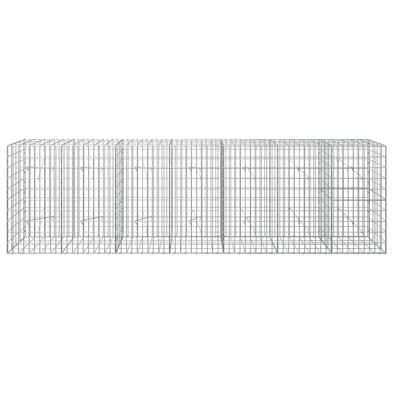 vidaXL - Gabion - met - 3,5 - mm - Draad - en - 5x10 - cm - Mesh - 350x20x100 - cm