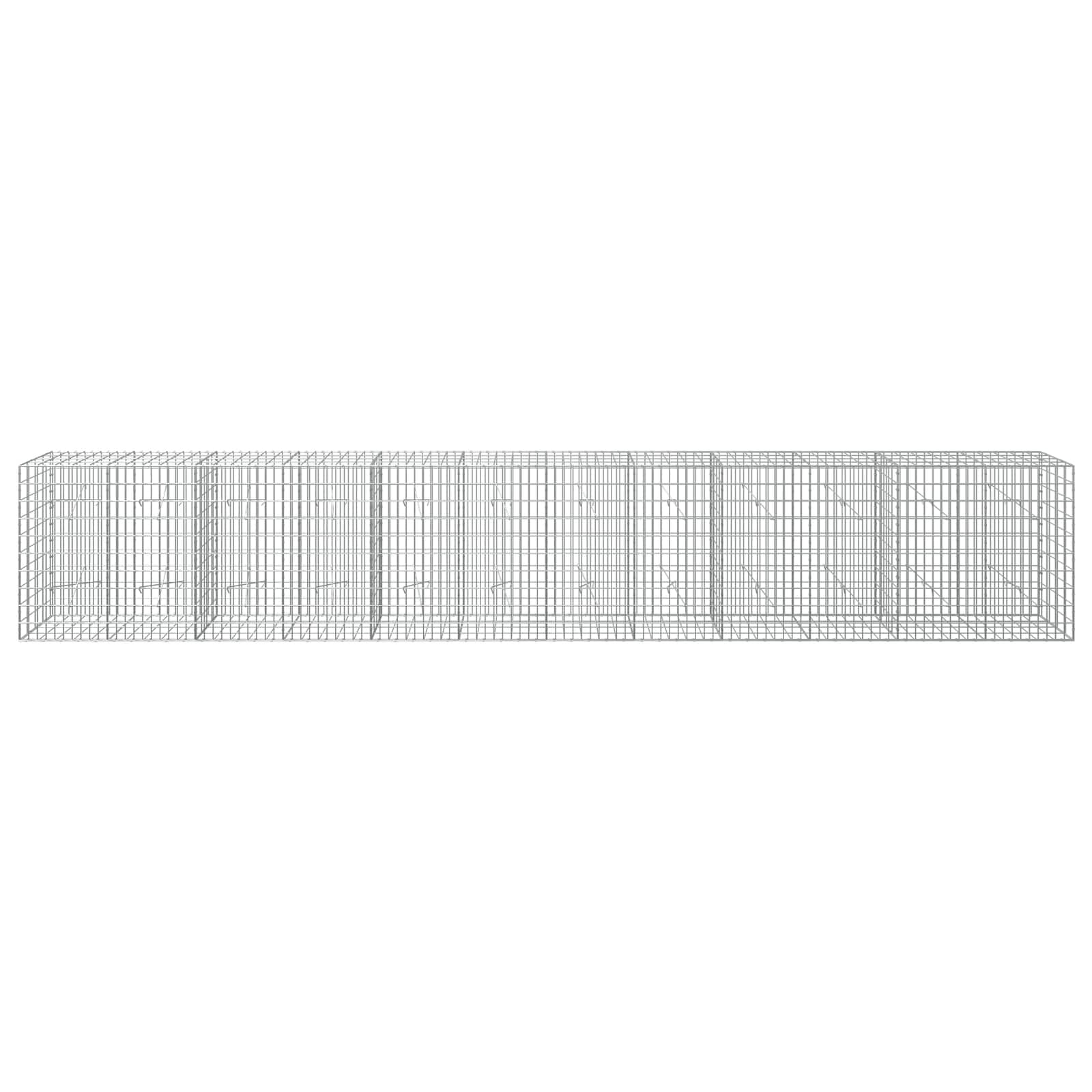 vidaXL - Gabion - met - 3,5 - mm - Draad - en - 5x10 - cm - Mesh - 600x20x100 - cm
