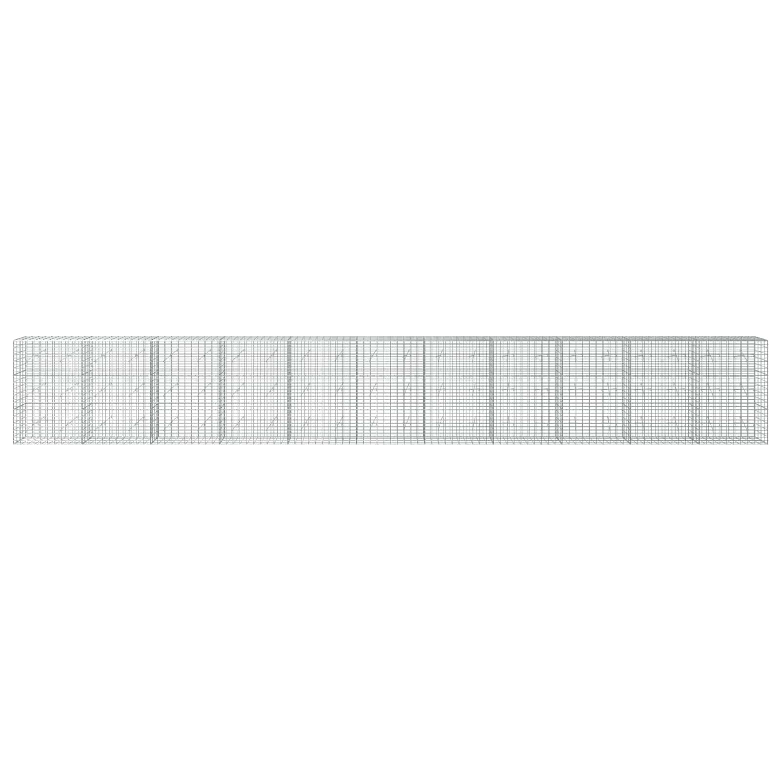 Gabion z 3,5 mm žico in 5x10 cm mrežo 1100x20x150 cm