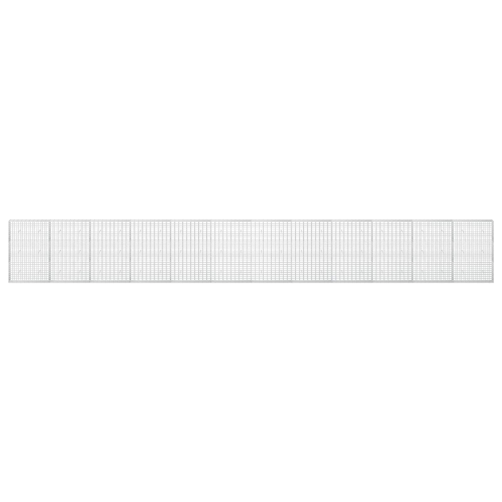 Gabion z 3,5 mm žico in 5x10 cm mrežo 1200x30x150 cm