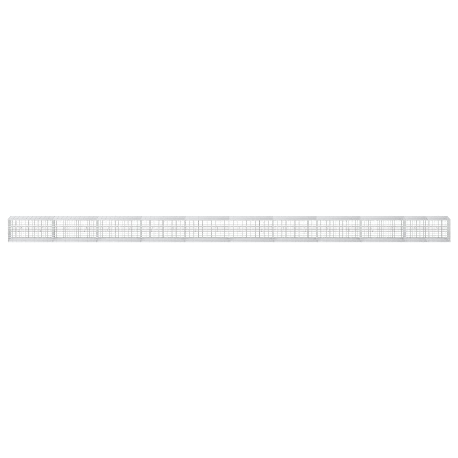 vidaXL - Gabion - met - 3,5 - mm - Draad - en - 5x10 - cm - Mesh - 1000x50x50 - cm