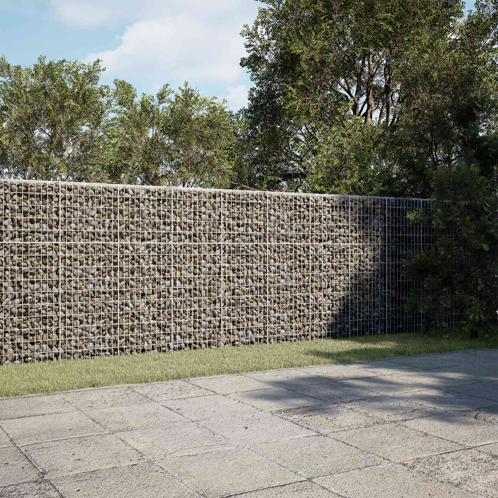 Gabion z 3,5 mm žico in 5x10 cm mrežo 1200x50x150 cm
