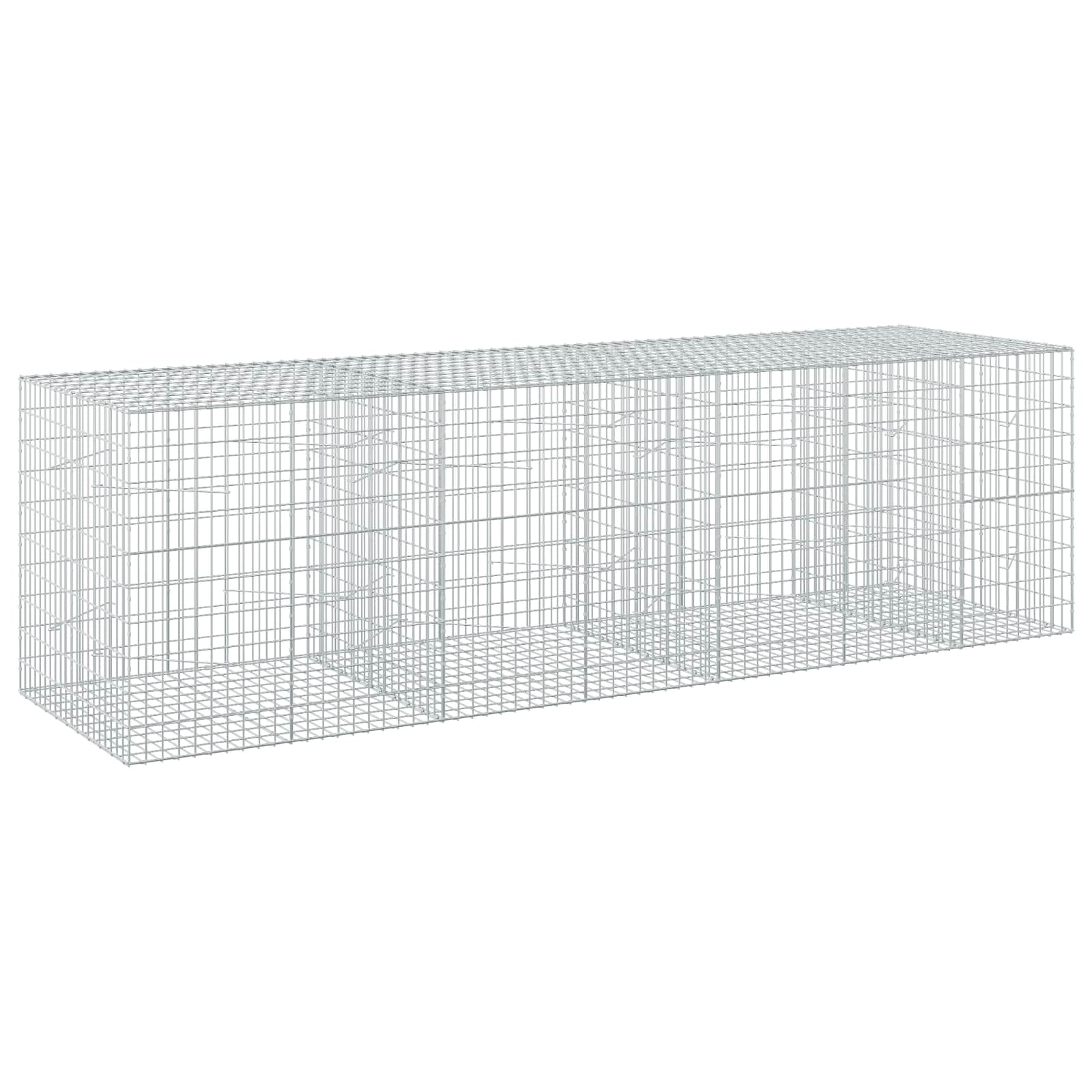 vidaXL Gabion cu Sârmă de 3,5 mm și Plasă de 5x10 cm 350x100x100 cm