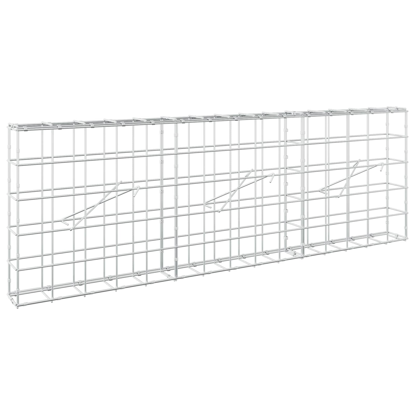 Gabion z žico 3,5 mm in mrežo 10x10 cm 150x10x50 cm