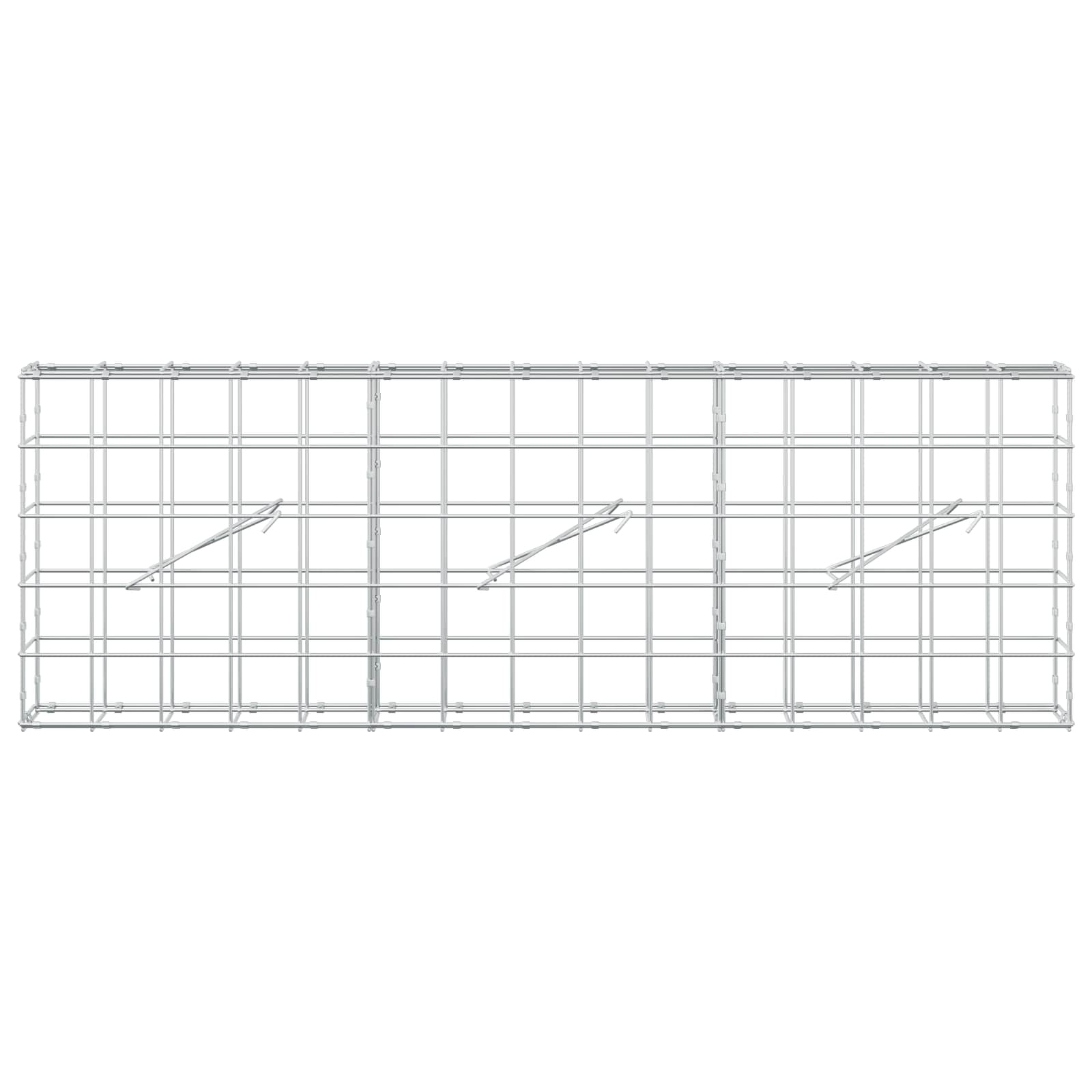 Gabion z žico 3,5 mm in mrežo 10x10 cm 150x10x50 cm