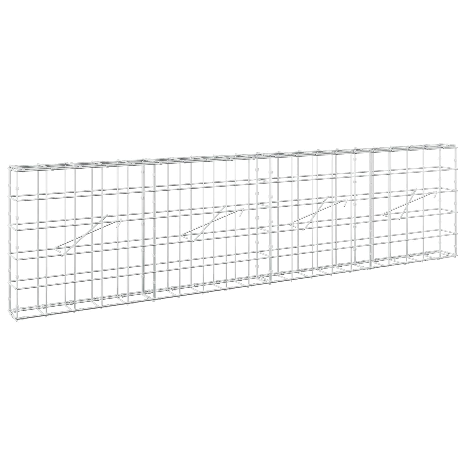 Gabion z žico 3,5 mm in mrežo 10x10 cm 200x10x50 cm