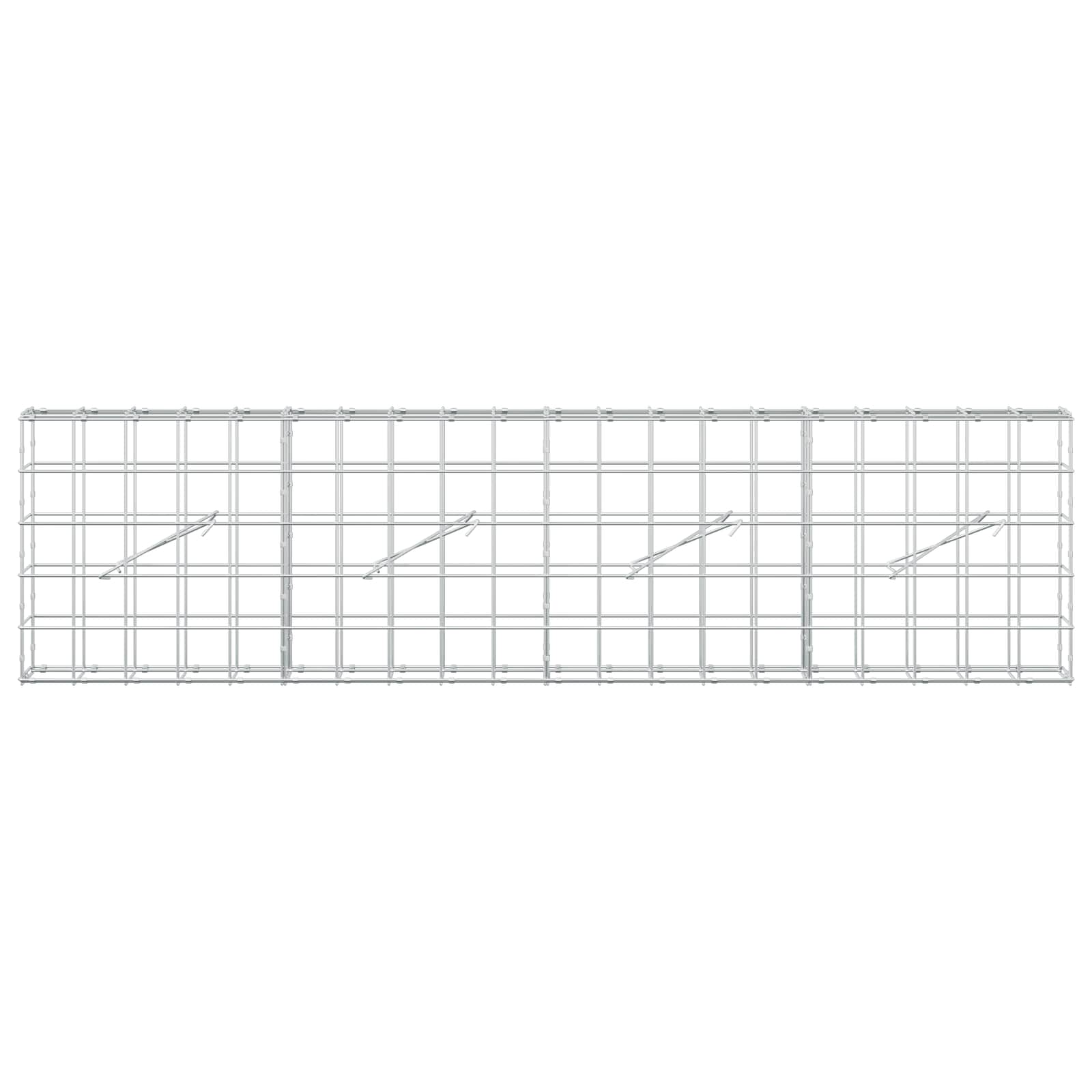 Gabion z žico 3,5 mm in mrežo 10x10 cm 200x10x50 cm