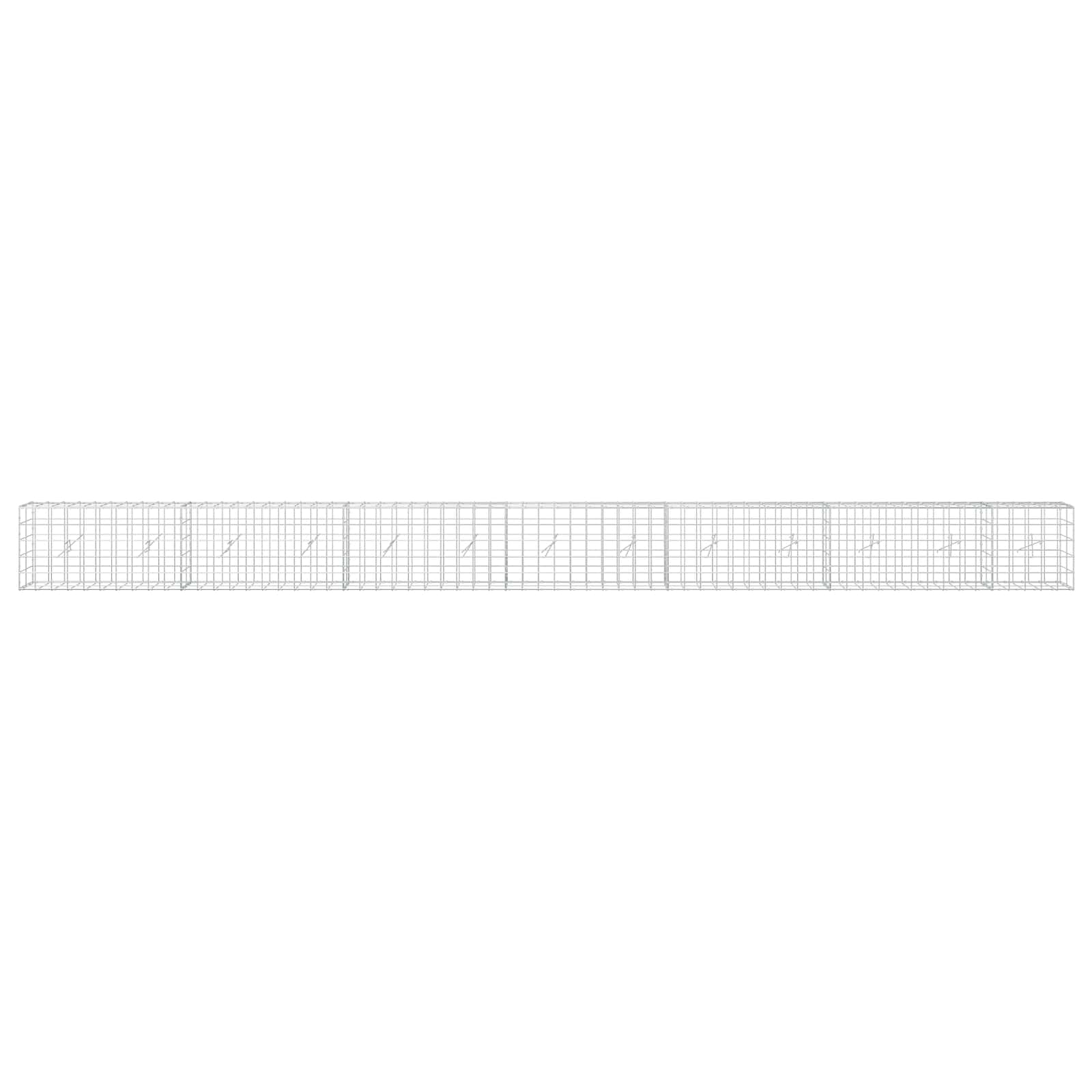 Gabion z žico 3,5 mm in mrežo 10x10 cm 650x20x50 cm