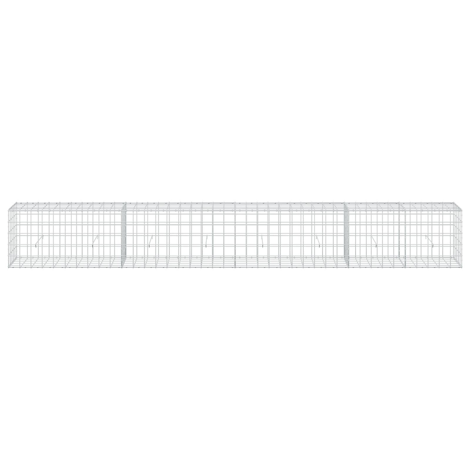vidaXL - Gabion - met - 3,5 - mm - Draad - en - 10x10 - cm - Gaas - 400x50x50 - cm