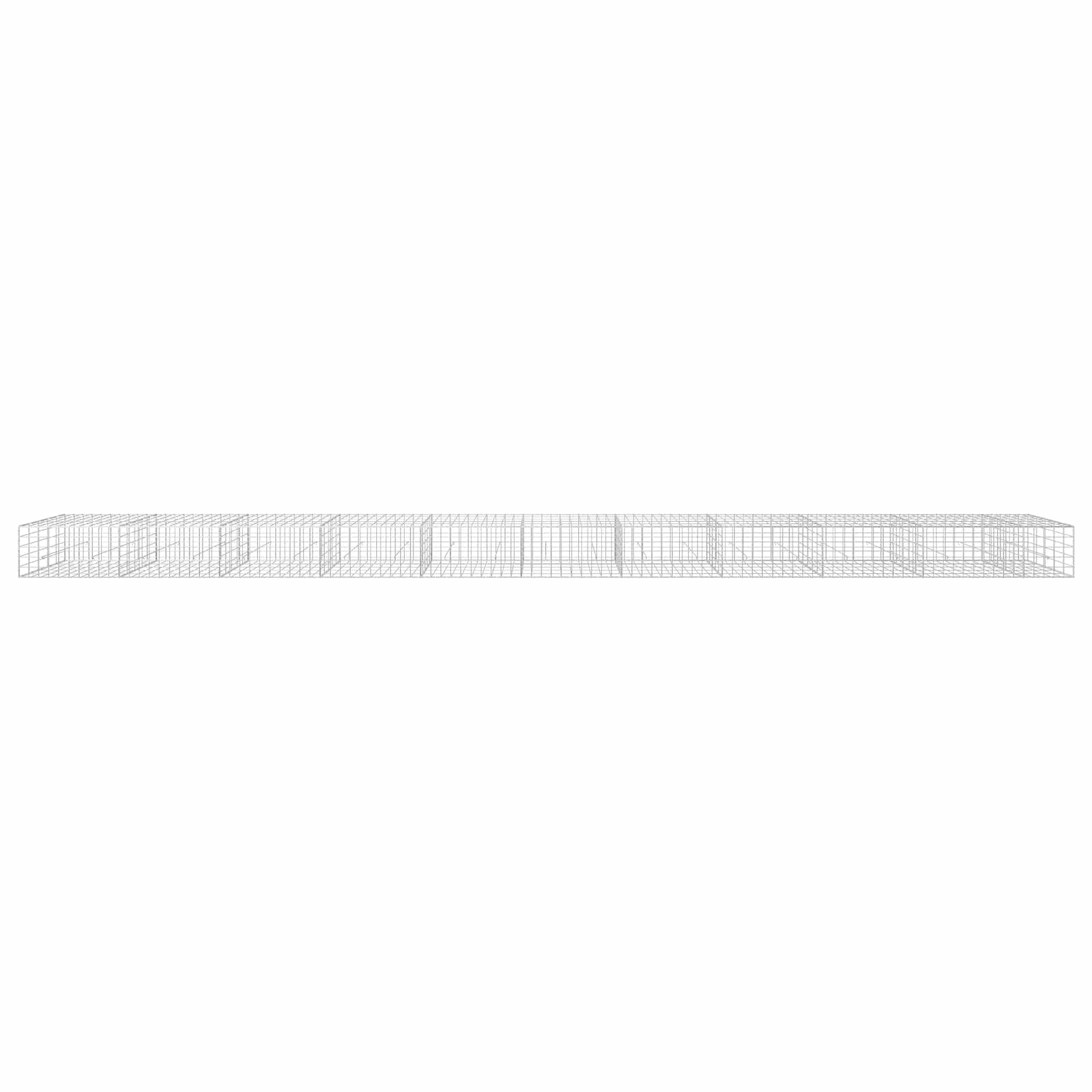 vidaXL - Gabion - met - 3,5 - mm - Draad - en - 10x10 - cm - Gaas - 1050x50x50 - cm