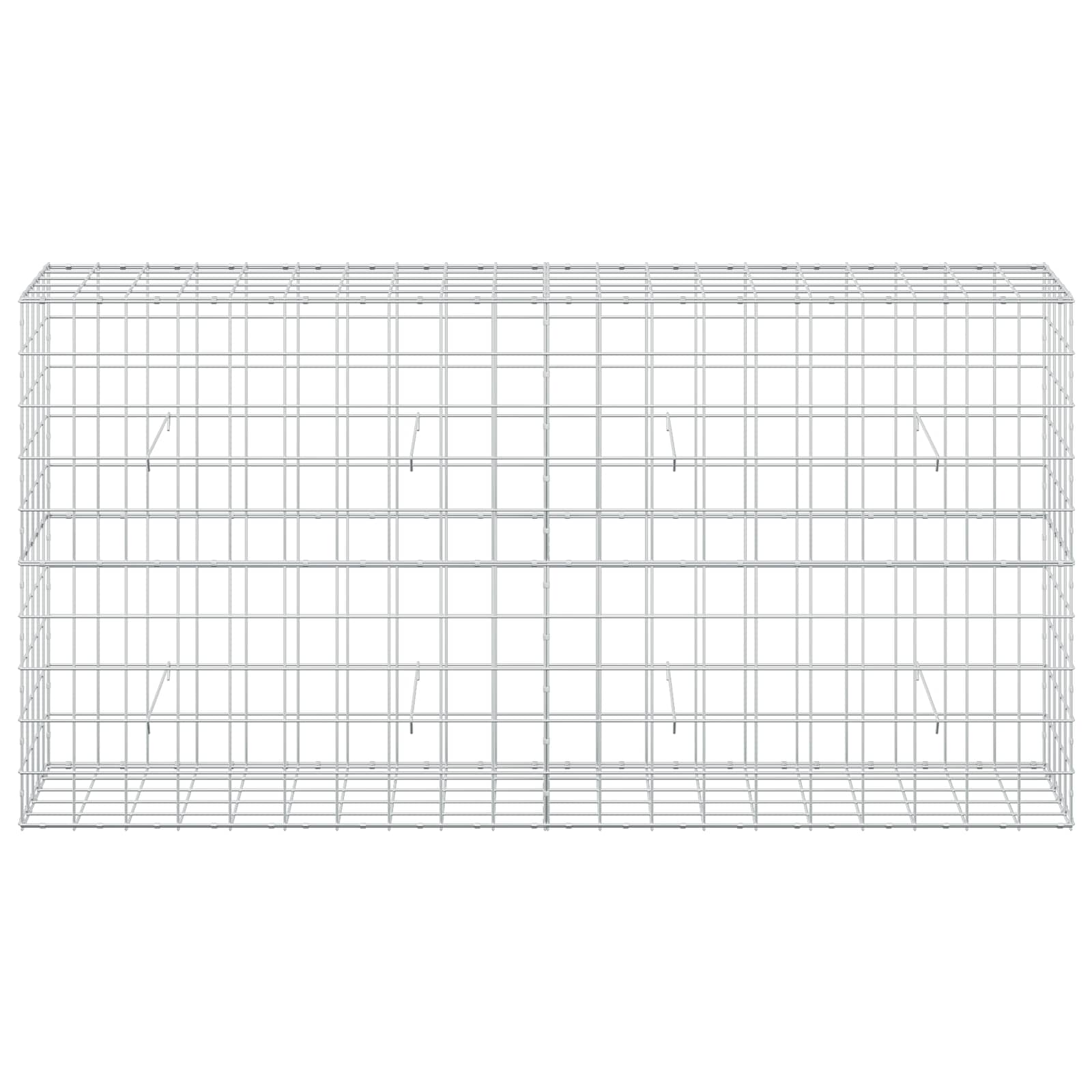 vidaXL - Gabion - met - 3,5 - mm - Draad - en - 10x10 - cm - Gaas - 200x50x100 - cm