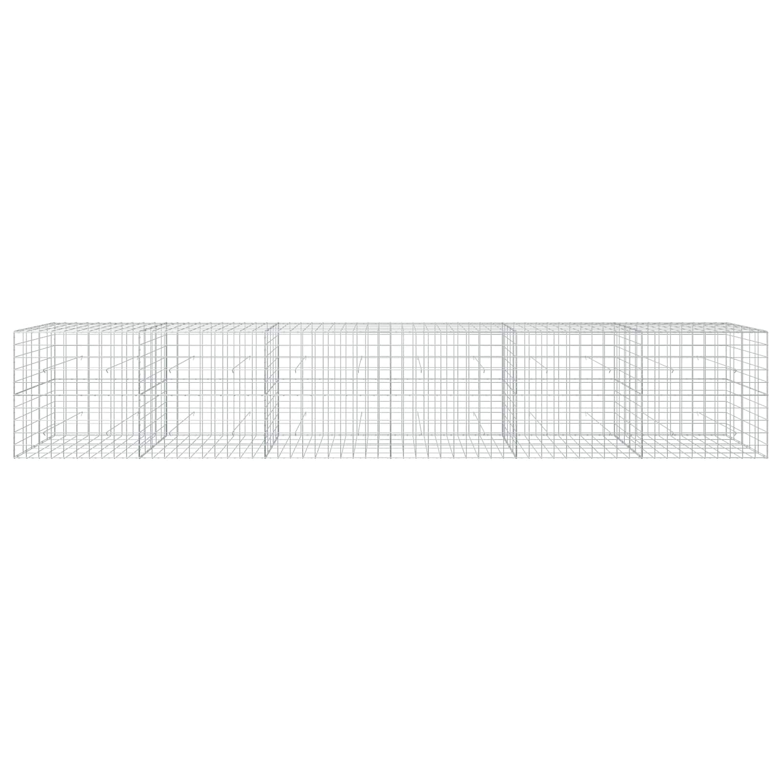 vidaXL - Gabion - met - 3,5 - mm - Draad - en - 10x10 - cm - Gaas - 600x50x100 - cm