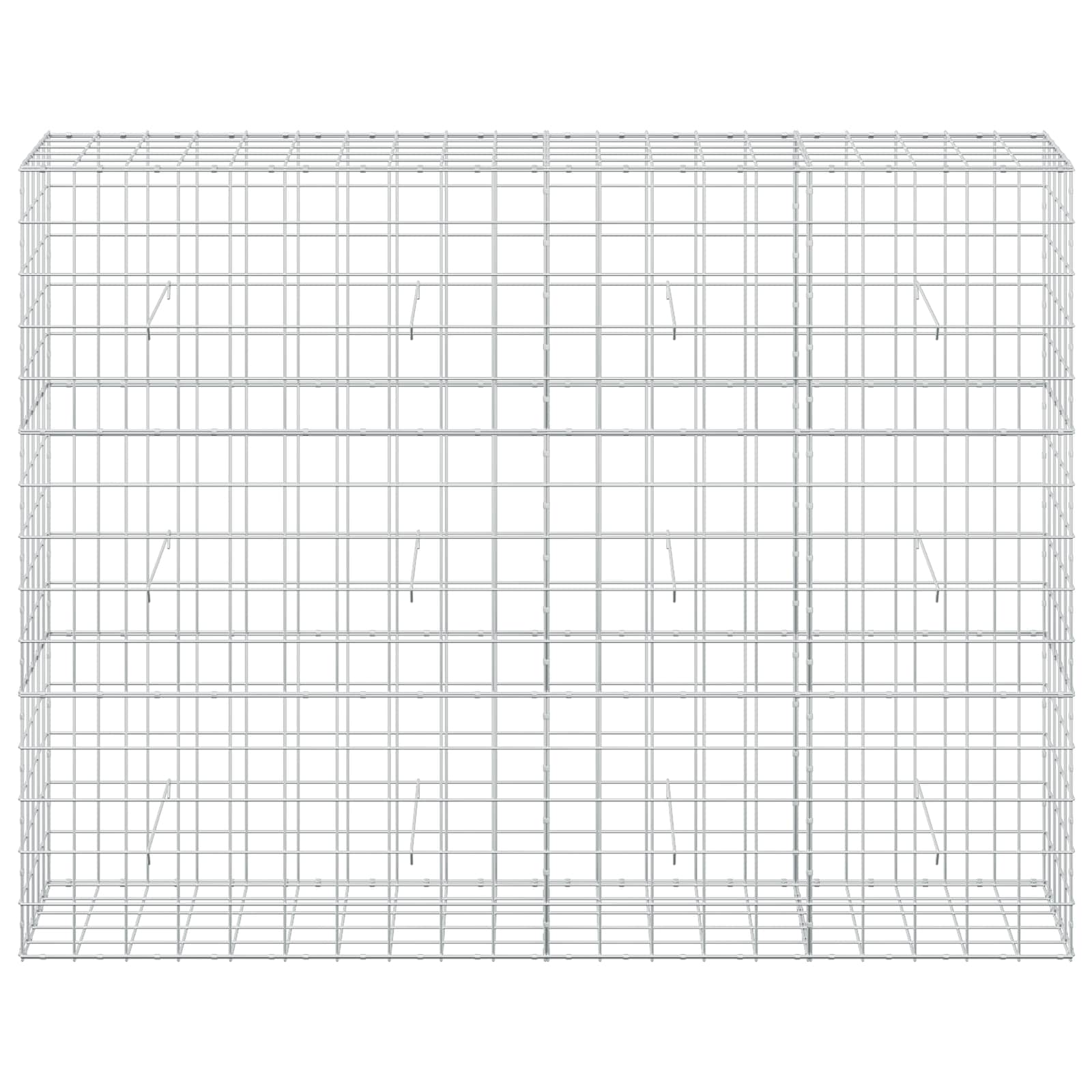 vidaXL - Gabion - met - 3,5 - mm - Draad - en - 10x10 - cm - Gaas - 200x50x150 - cm
