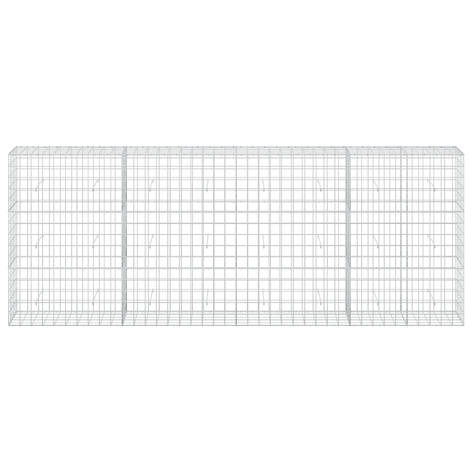 vidaXL - Gabion - met - 3,5 - mm - Draad - en - 10x10 - cm - Gaas - 400x50x150 - cm