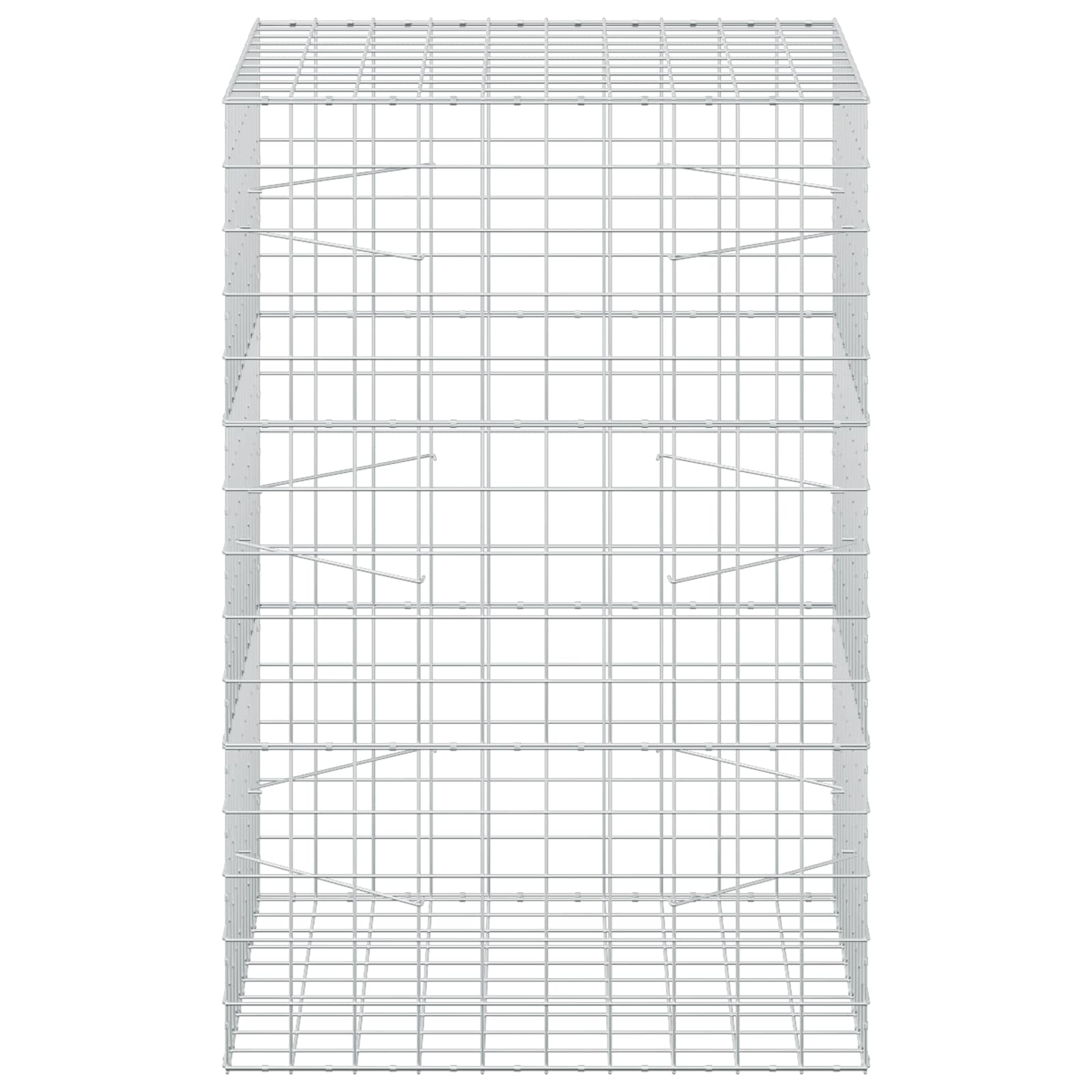vidaXL - Gabion - met - 3,5 - mm - Draad - en - 10x10 - cm - Gaas - 100x100x150 - cm
