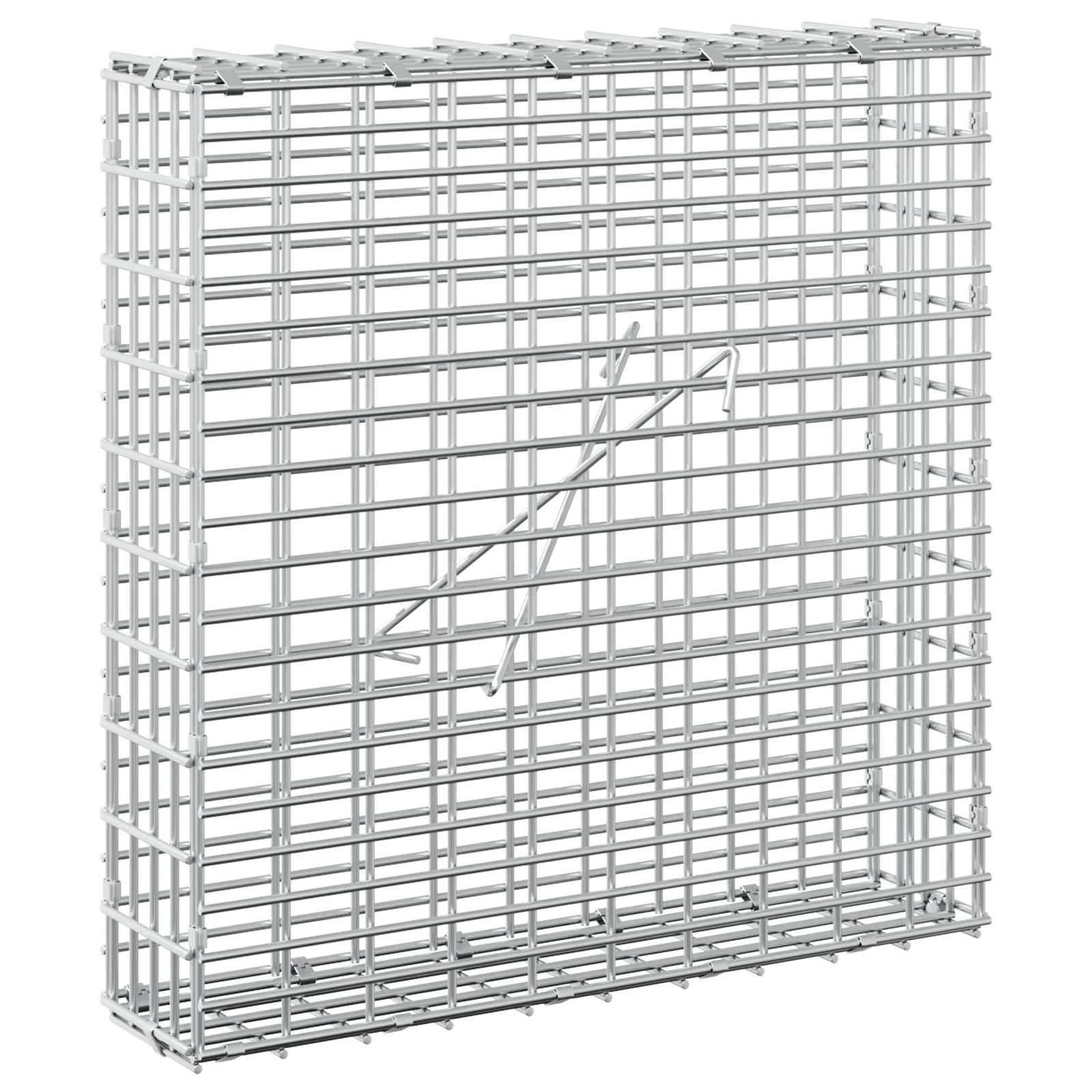 vidaXL Gabion s drátem 5 mm a síťkou 5x2,5 cm 50x10x50 cm