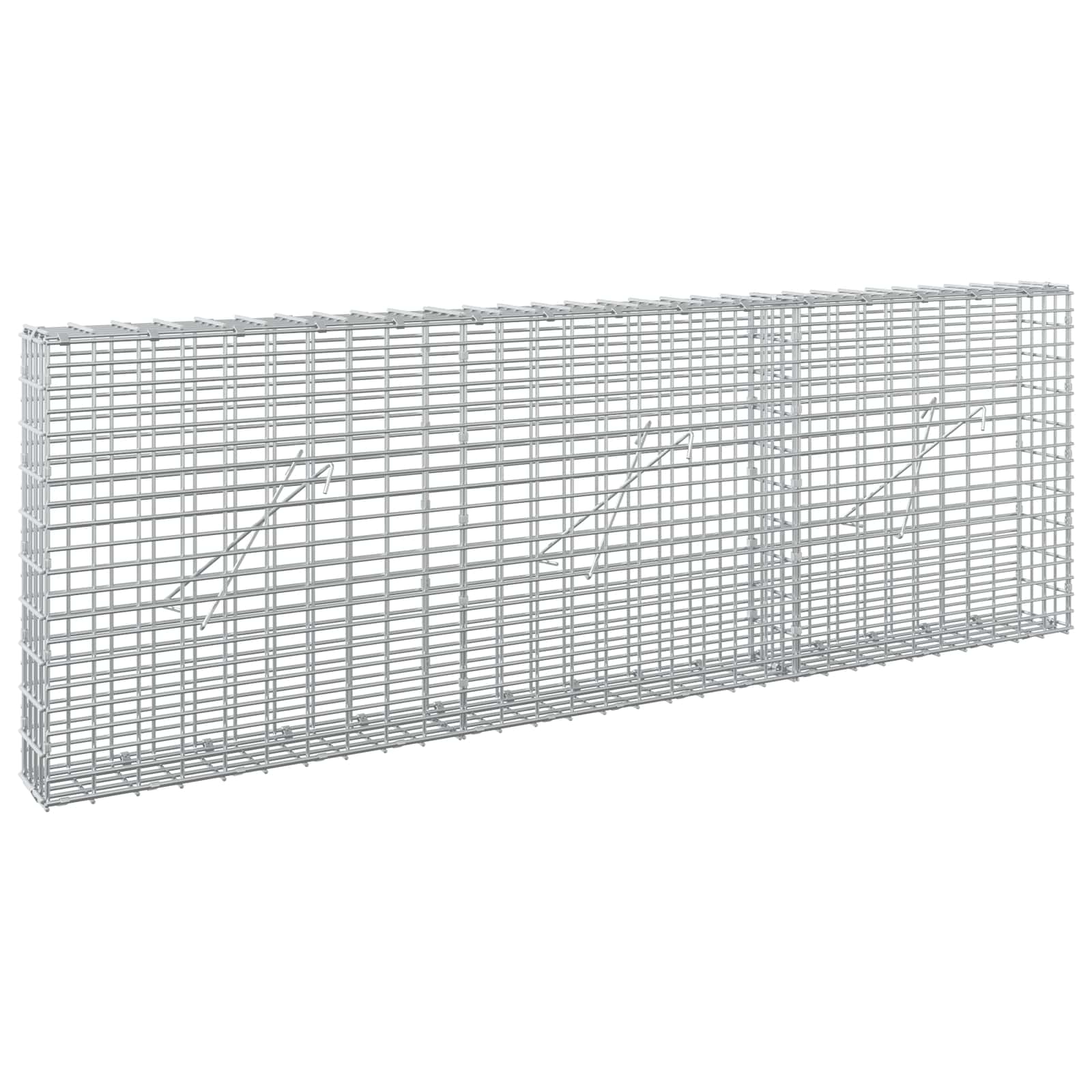 vidaXL Gabion s drátem 5 mm a síťkou 5x2,5 cm 150x10x50 cm