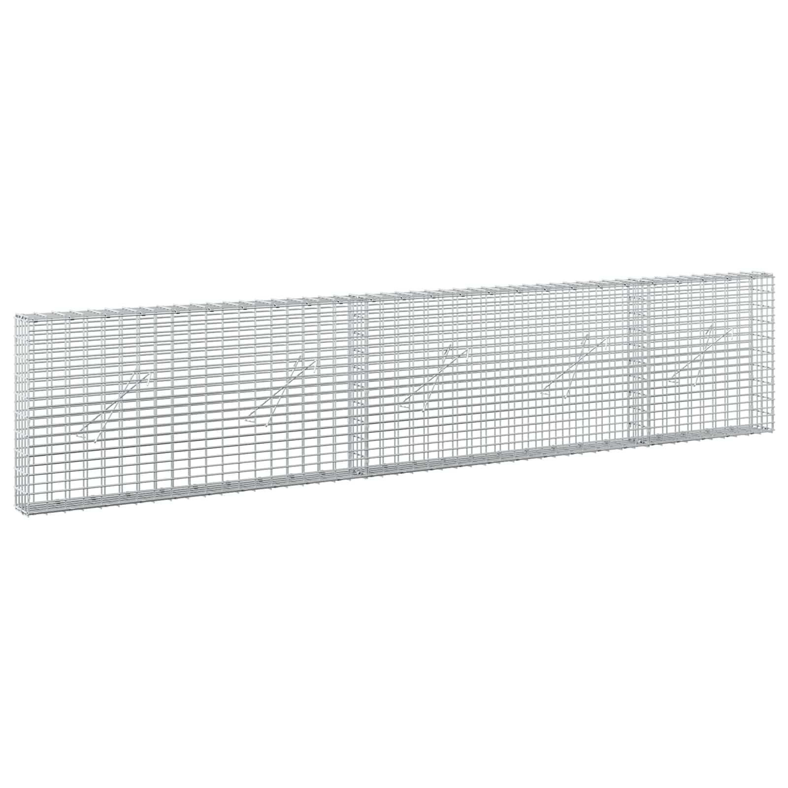 vidaXL Gabion s drátem 5 mm a síťkou 5x2,5 cm 250x10x50 cm
