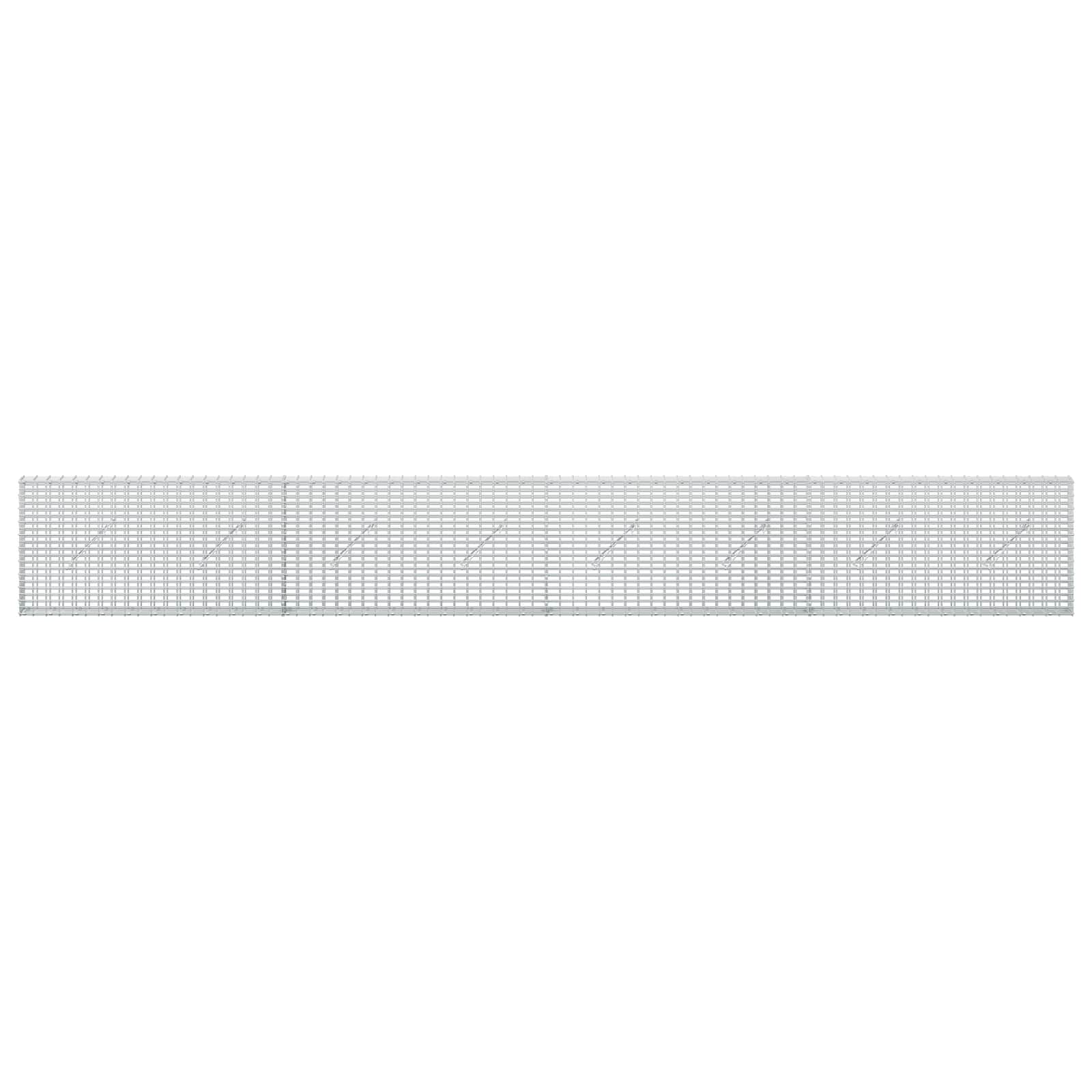 vidaXL - Gabion - met - 5 - mm - Draad - en - 5x2,5 - cm - Gaas - 400x10x50 - cm