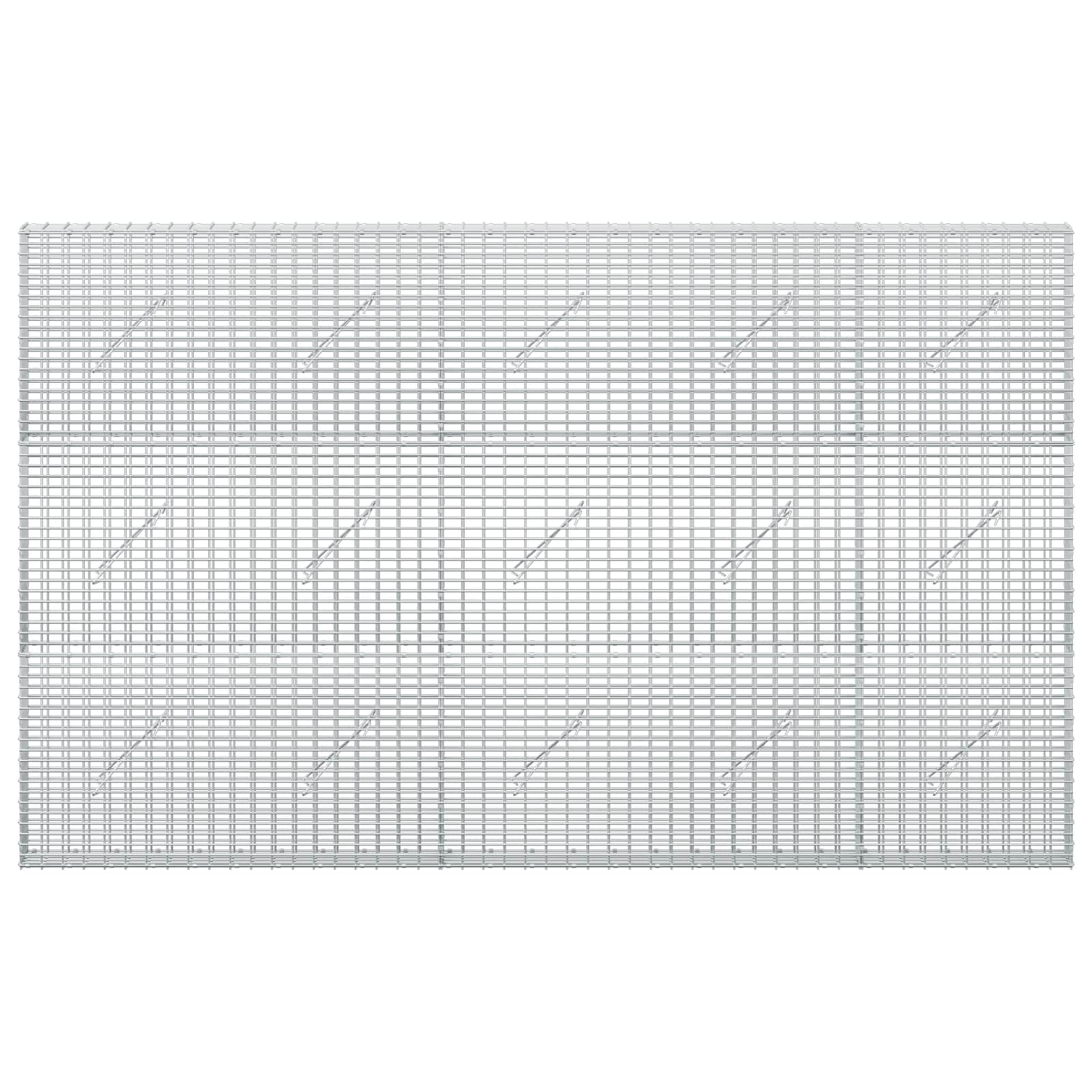 vidaXL - Gabion - met - 5 - mm - Draad - en - 5x2,5 - cm - Gaas - 250x10x150 - cm