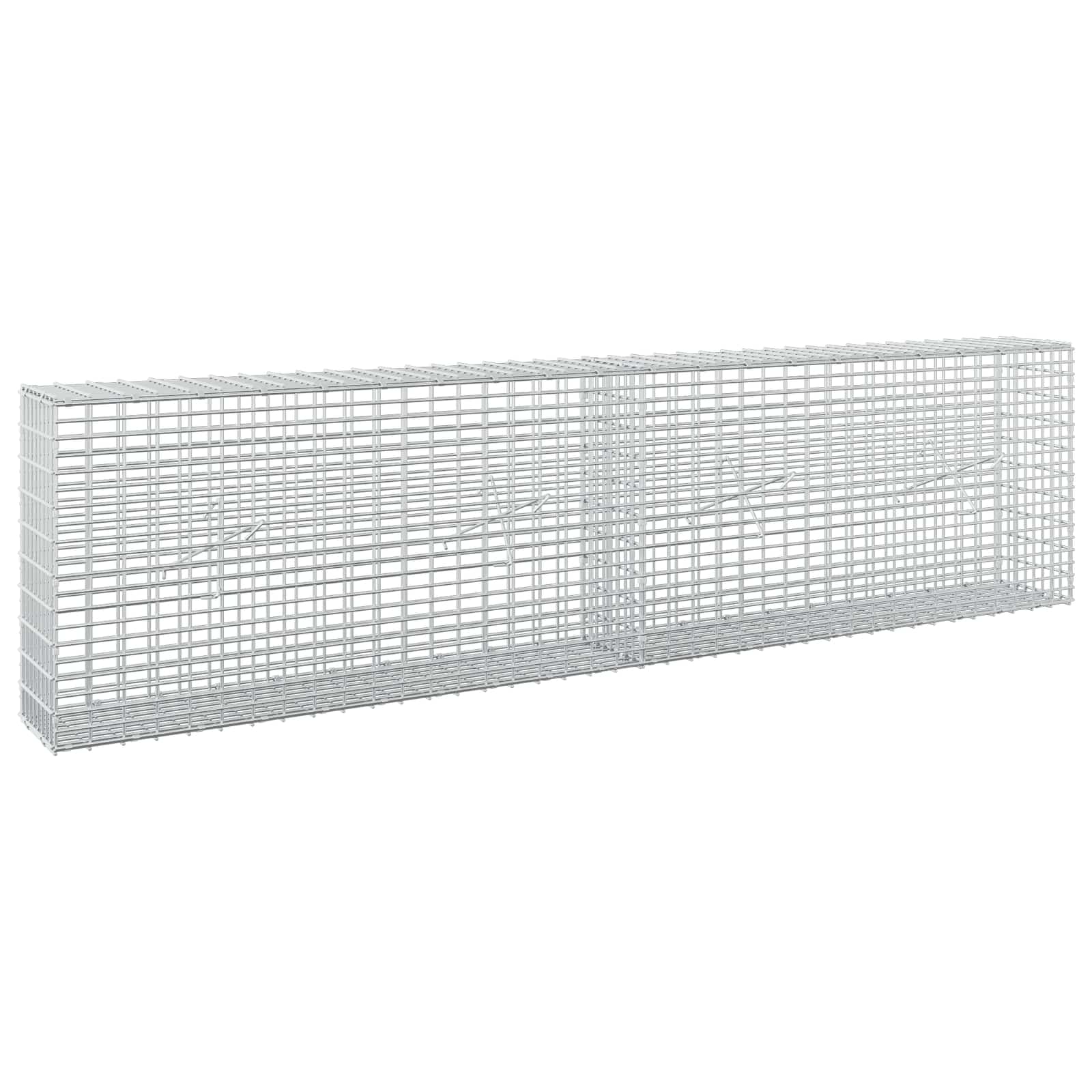 vidaXL Gabion s drátem 5 mm a síťkou 5x2,5 cm 200x20x50 cm