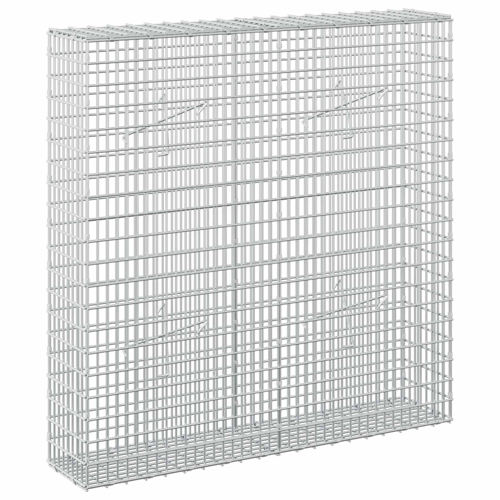 vidaXL Gabion s drátem 5 mm a síťkou 5x2,5 cm 100x20x100 cm