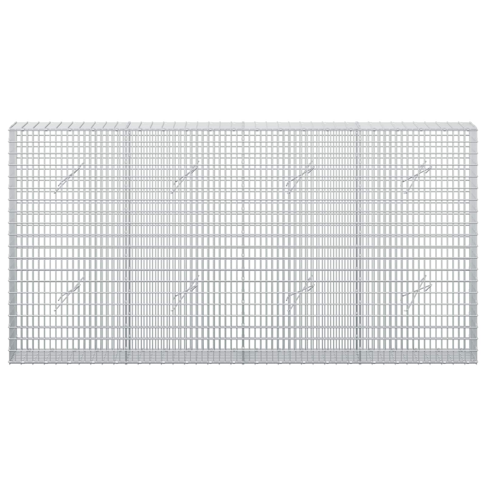 Gabion z žico 5 mm in mrežo 5x2,5 cm 200x20x100 cm