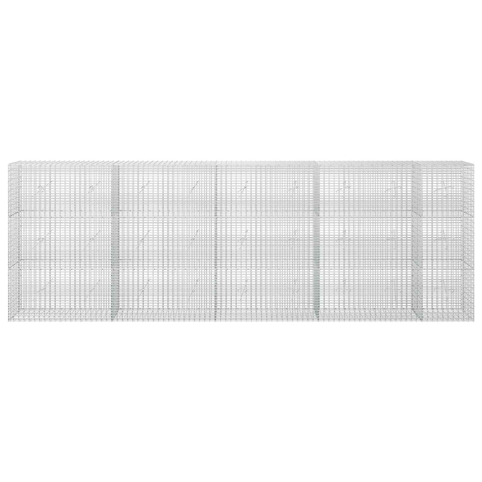 vidaXL - Gabion - met - 5 - mm - Draad - en - 5x2,5 - cm - Gaas - 450x20x150 - cm