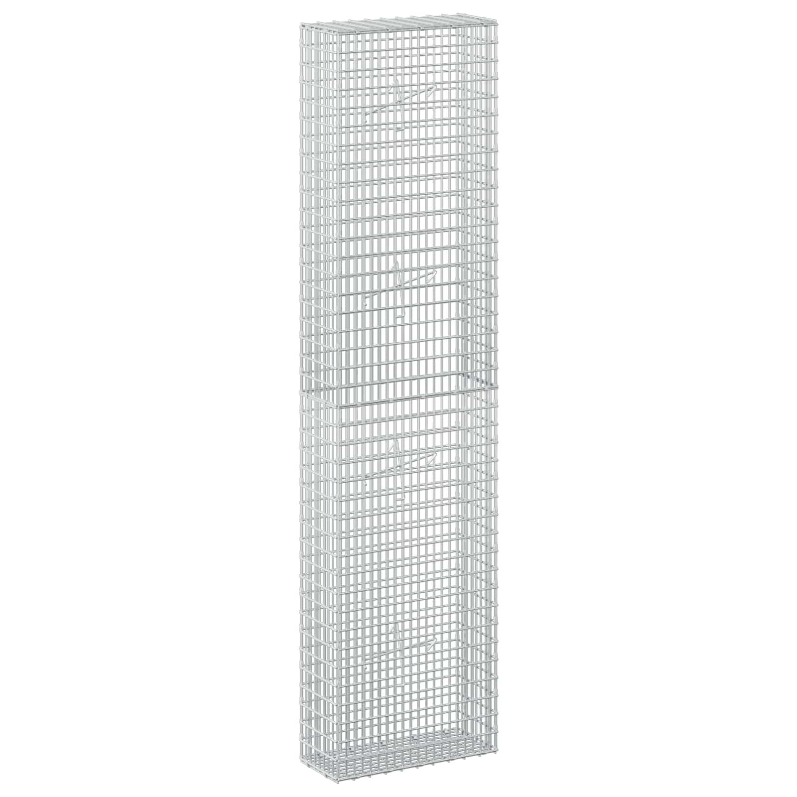 vidaXL Gabion s drátem 5 mm a síťkou 5x2,5 cm 50x20x200 cm