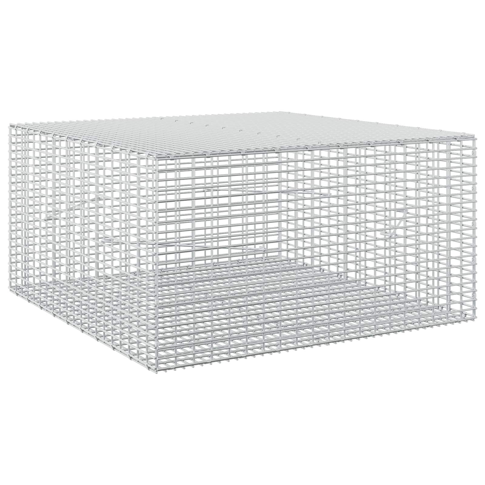Gabion z žico 5 mm in mrežo 5x2,5 cm 100x100x50 cm