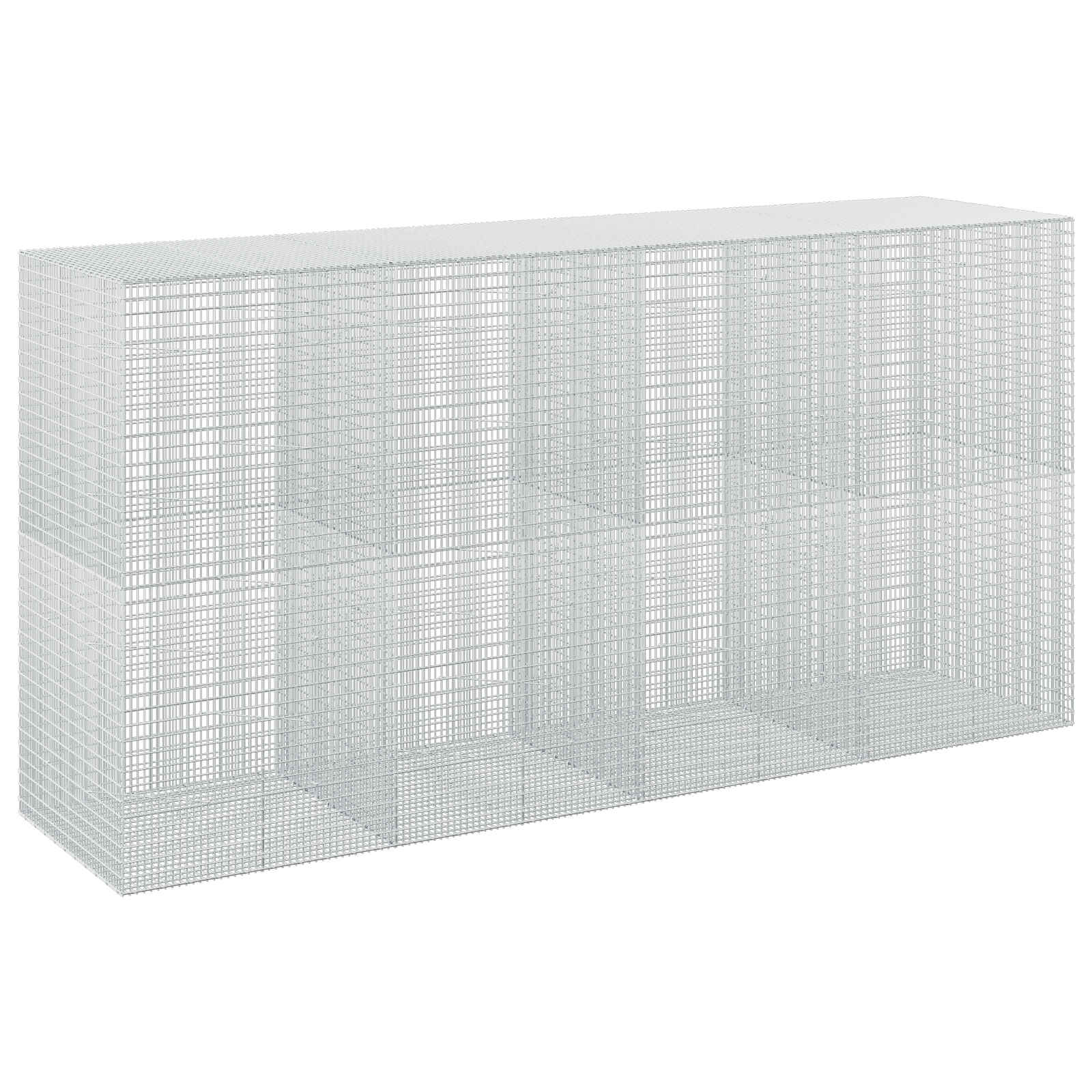 Gabion z žico 5 mm in mrežo 5x2,5 cm 400x100x200 cm