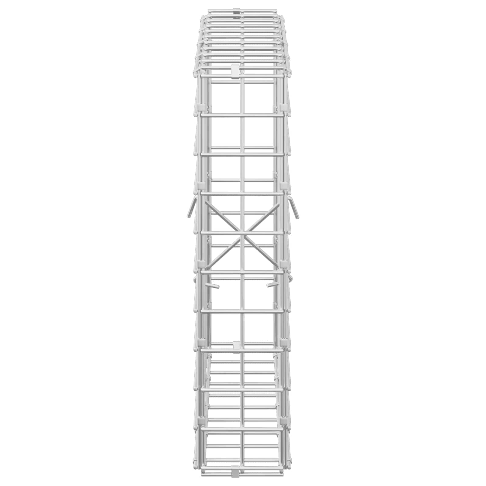 Gabion z žico 5 mm in mrežo 5x5 cm 50x10x50 cm Pocinkano jeklo