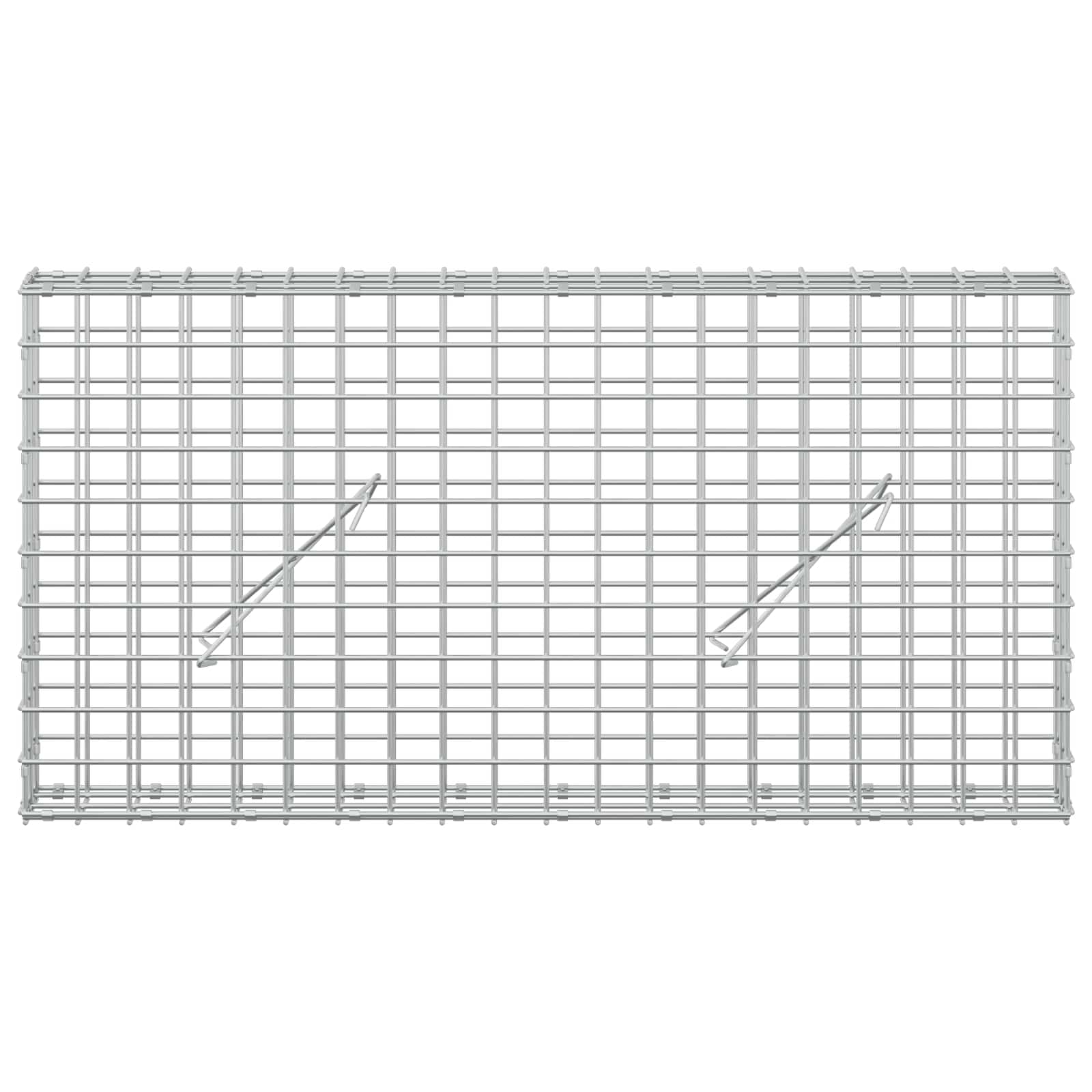 Gabion z žico 5 mm in mrežo 5x5 cm 100x10x50 cm Pocinkano jeklo