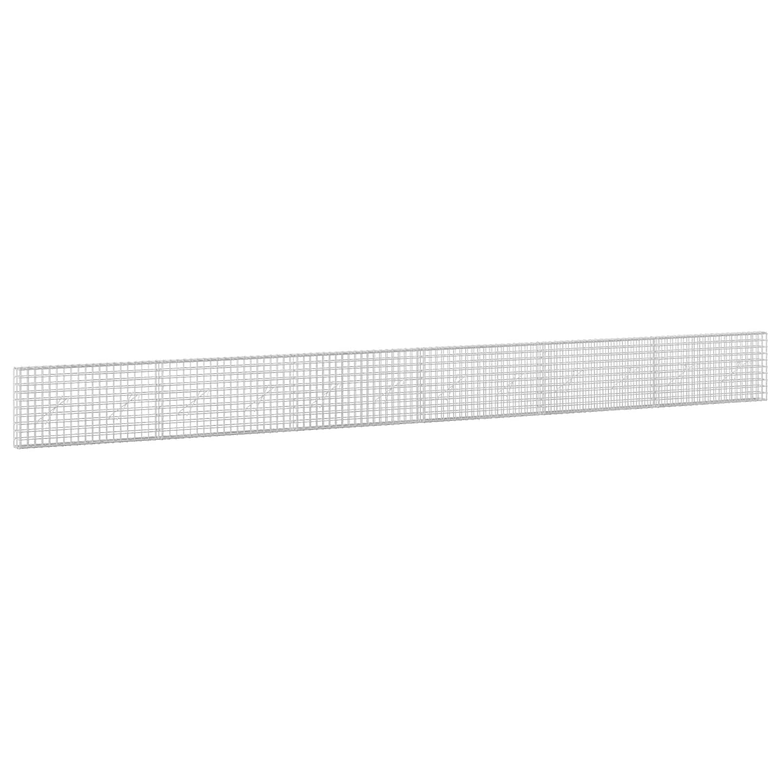 Gabion z žico 5 mm in mrežo 5x5 cm 600x10x50 cm Pocinkano jeklo