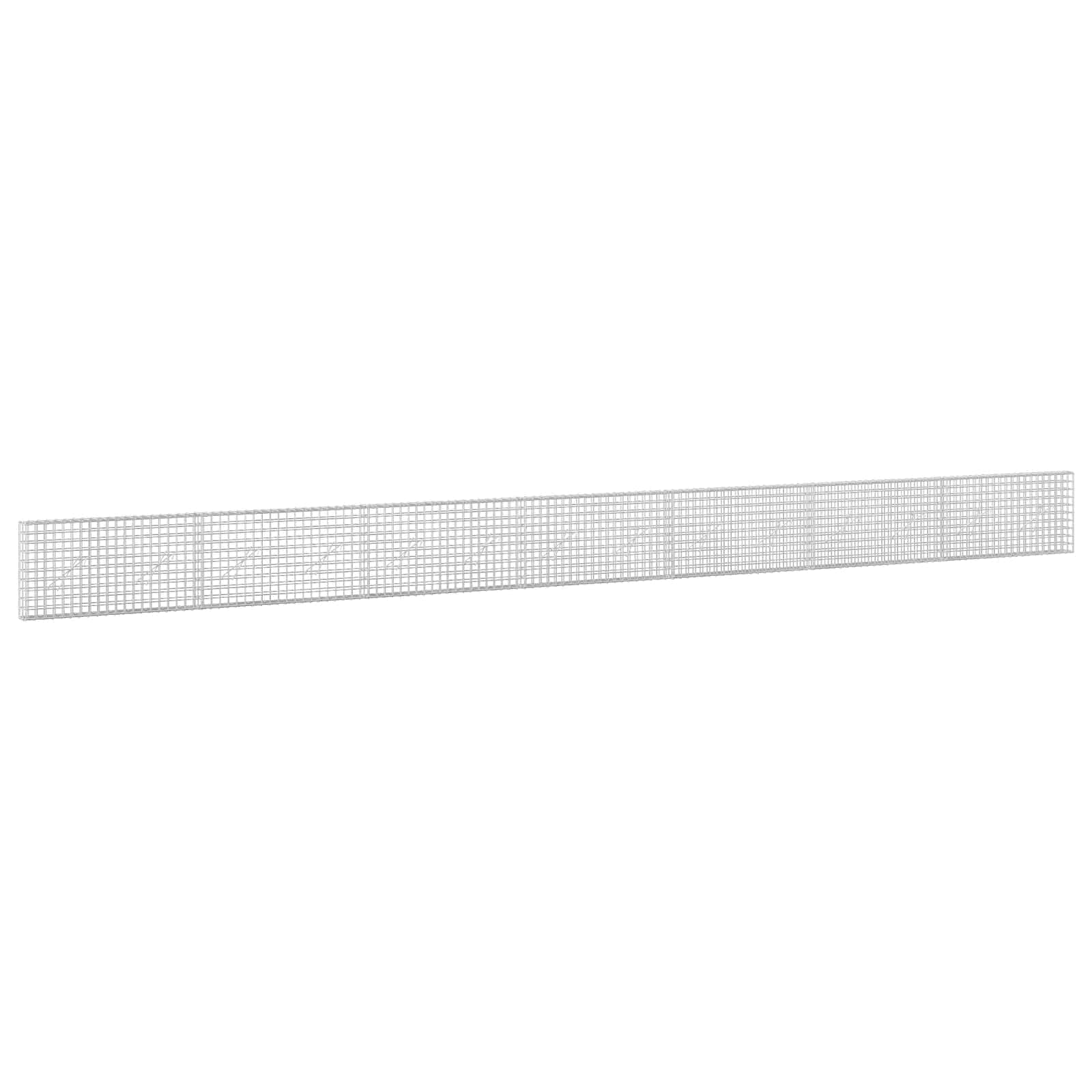 Gabion z žico 5 mm in mrežo 5x5 cm 700x10x50 cm Pocinkano jeklo