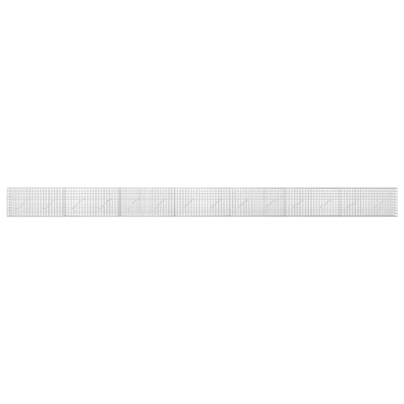 Gabion z žico 5 mm in mrežo 5x5 cm 700x10x50 cm Pocinkano jeklo