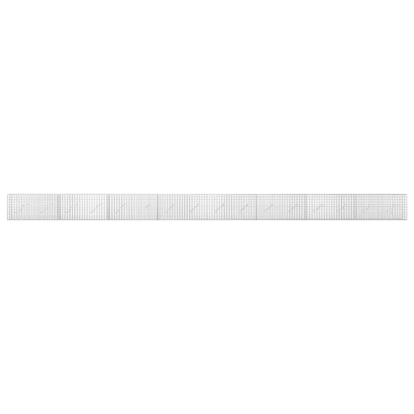Gabion z žico 5 mm in mrežo 5x5 cm 800x10x50 cm Pocinkano jeklo
