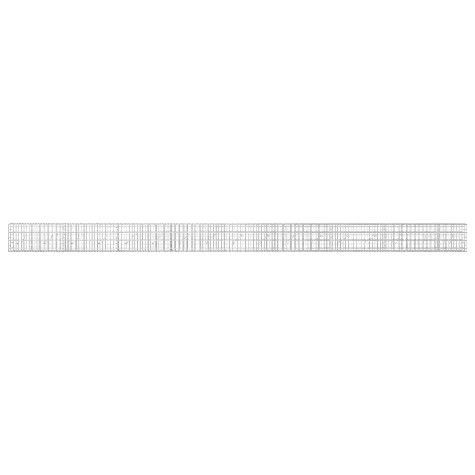 Gabion z žico 5 mm in mrežo 5x5 cm 850x10x50 cm Pocinkano jeklo