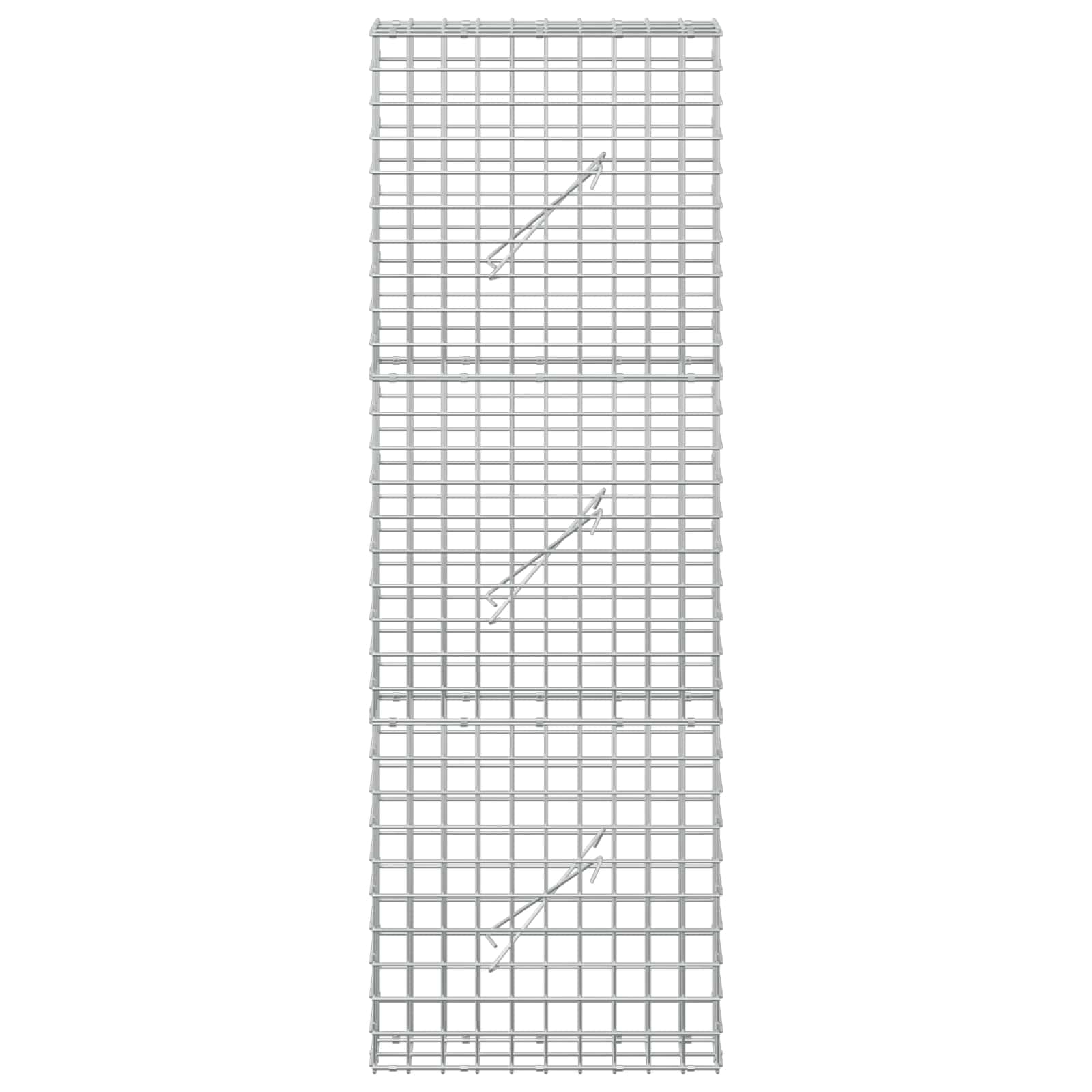 Gabion z žico 5 mm in mrežo 5x5 cm 50x10x150 cm Pocinkano jeklo