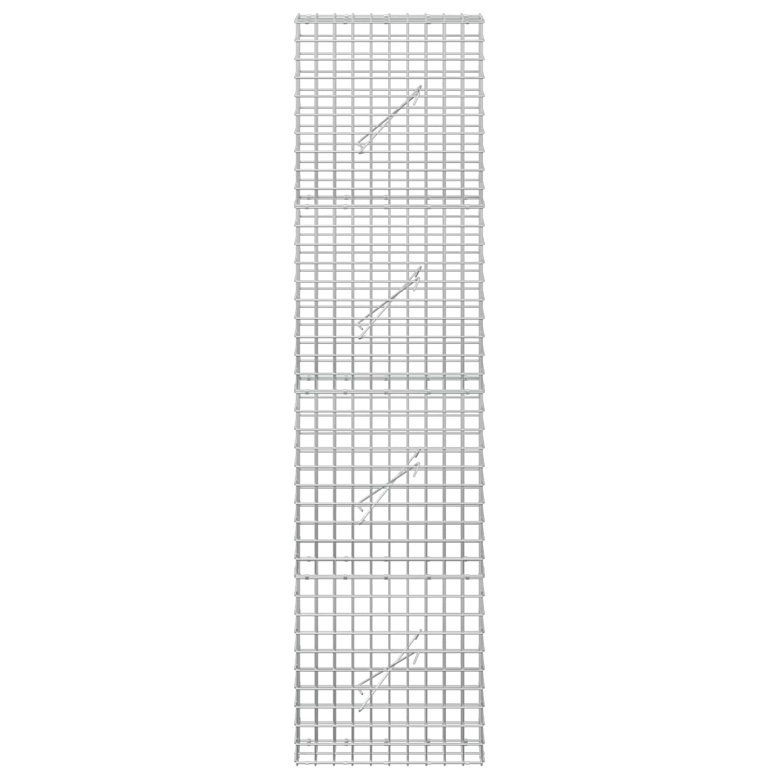 Gabion z žico 5 mm in mrežo 5x5 cm 50x10x200 cm Pocinkano jeklo