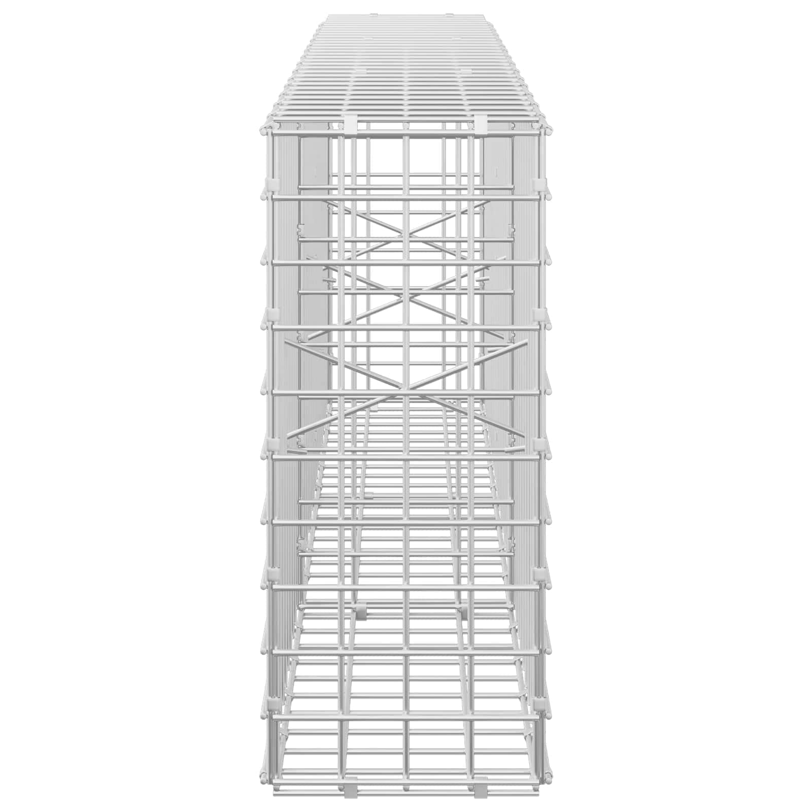 Gabion z žico 5 mm in mrežo 5x5 cm 150x20x50 cm Pocinkano jeklo