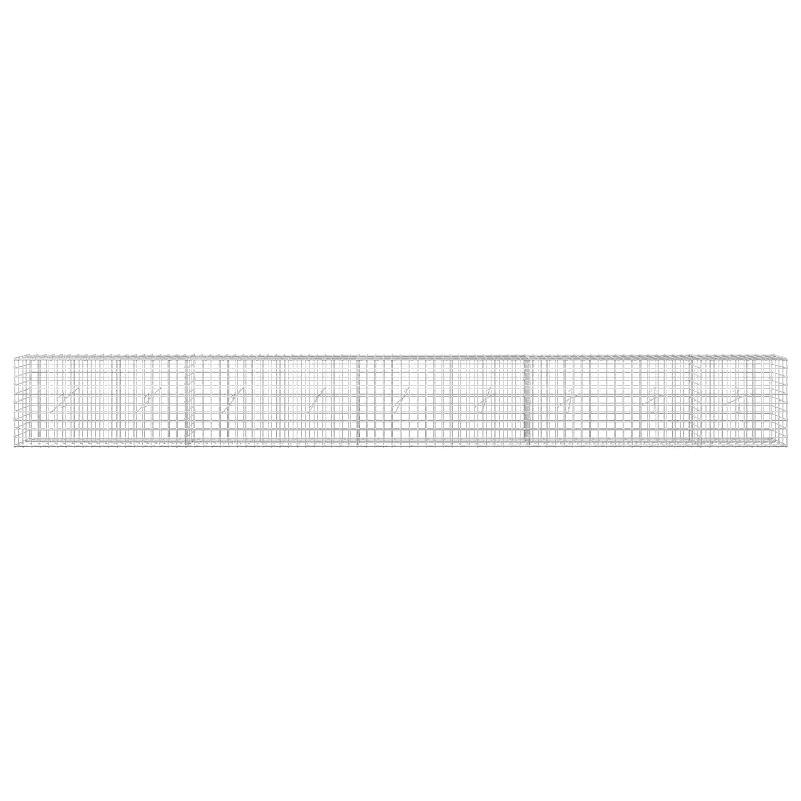 Gabion z žico 5 mm in mrežo 5x5 cm 450x20x50 cm Pocinkano jeklo