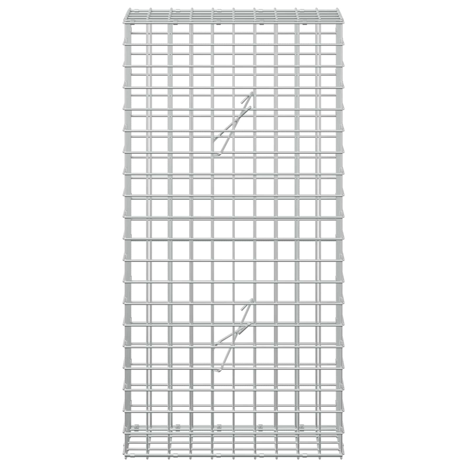 Gabion z žico 5 mm in mrežo 5x5 cm 50x20x100 cm Pocinkano jeklo