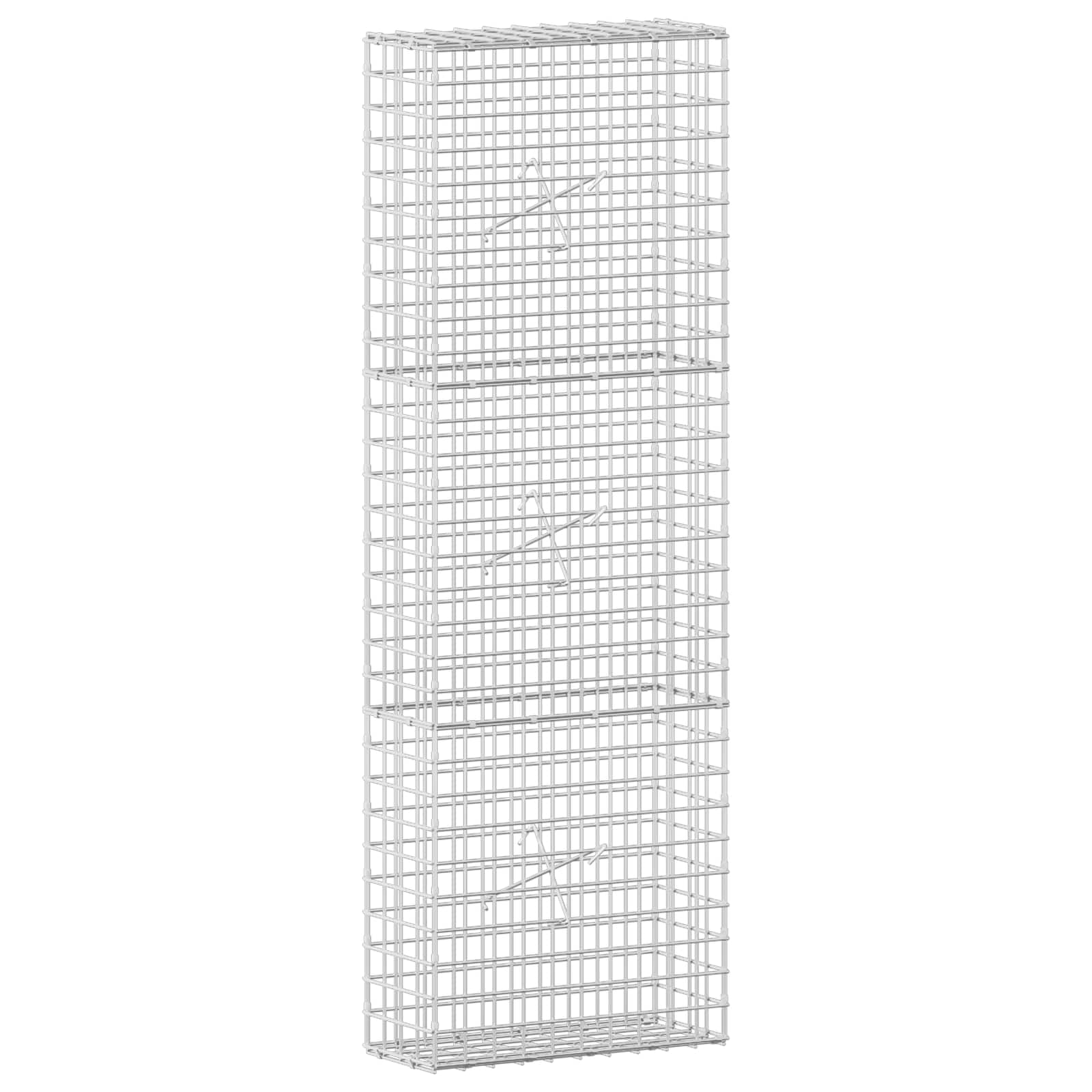 Gabion z žico 5 mm in mrežo 5x5 cm 50x20x150 cm Pocinkano jeklo