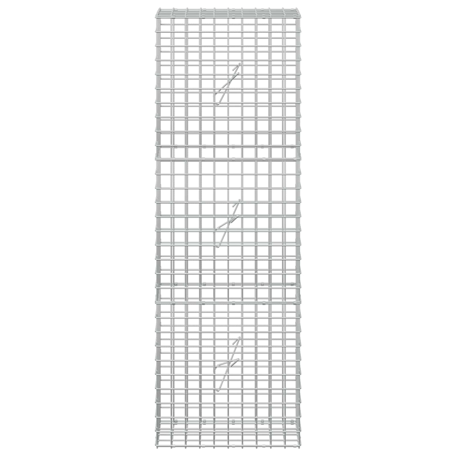 Gabion z žico 5 mm in mrežo 5x5 cm 50x20x150 cm Pocinkano jeklo